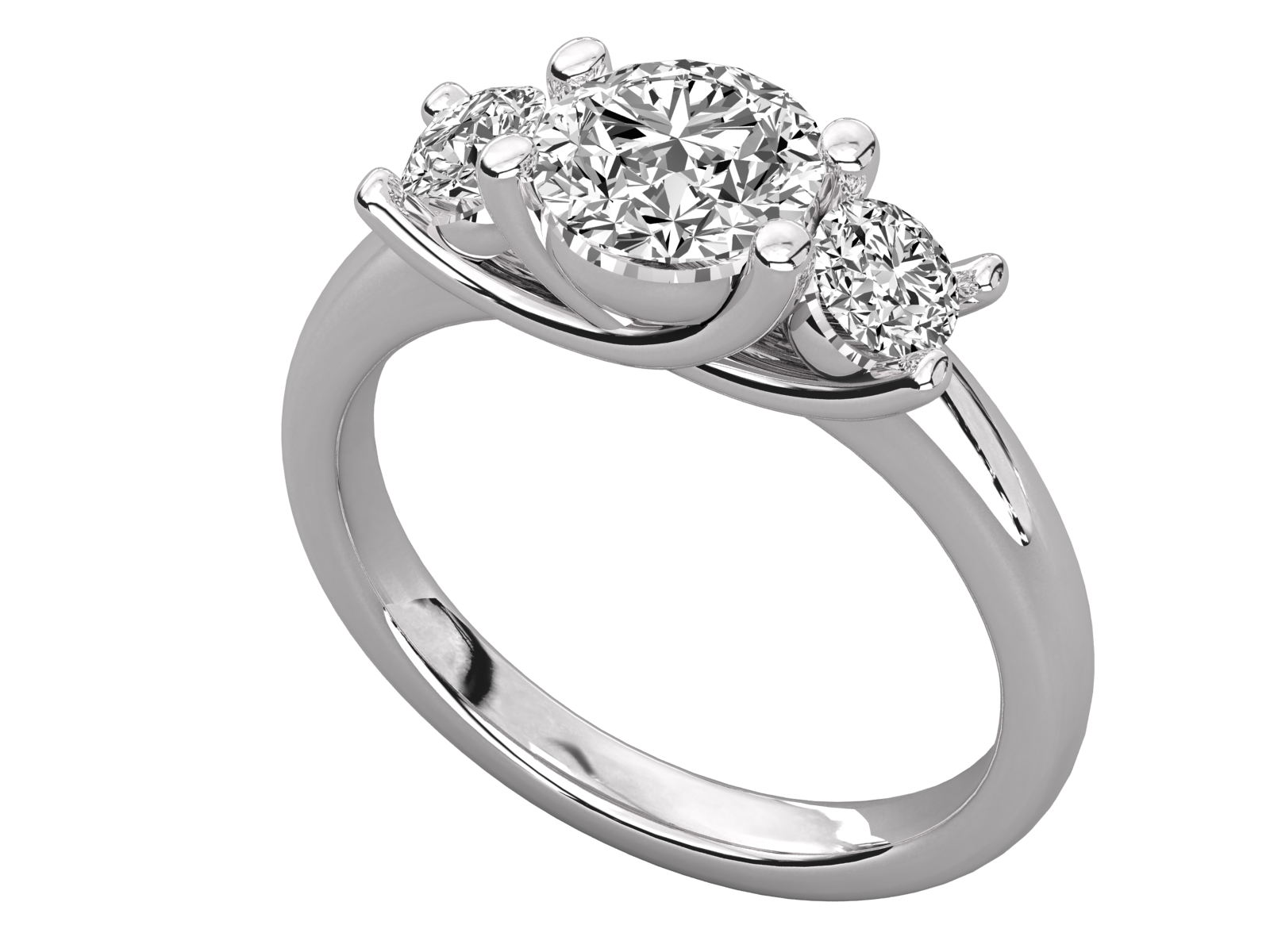 Three-Stone Diamond Engagement Ring