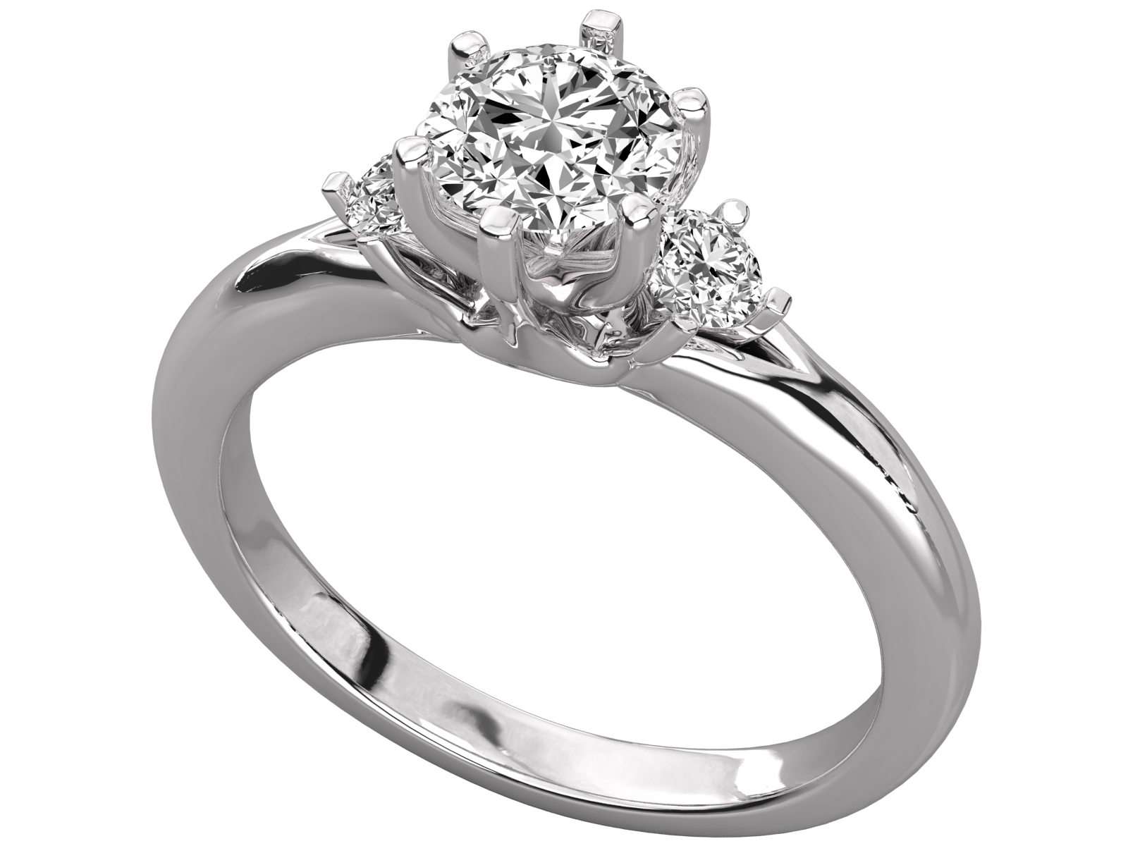 Three-Stone Diamond Engagement Ring