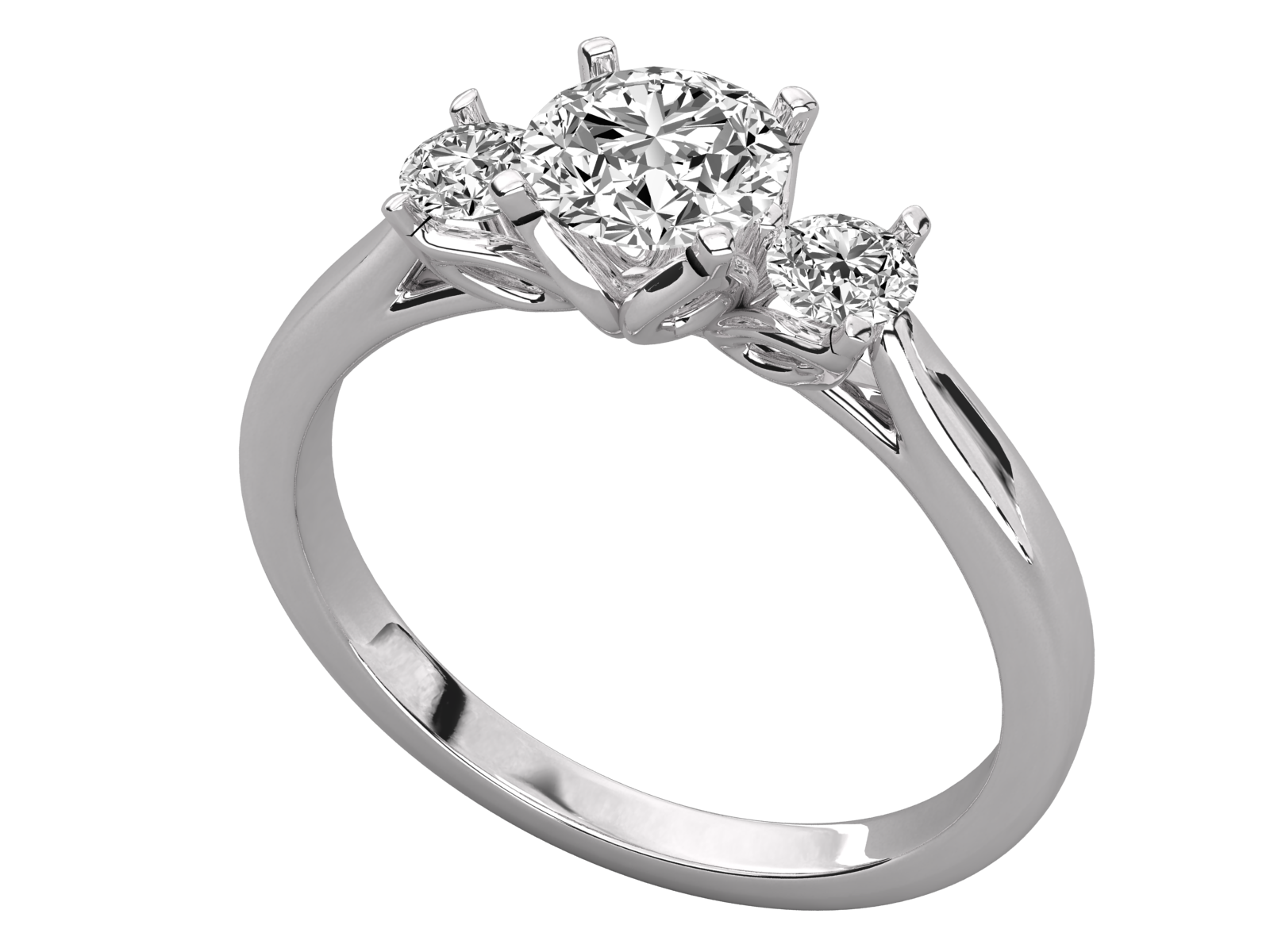 Three-Stone Diamond Engagement Ring