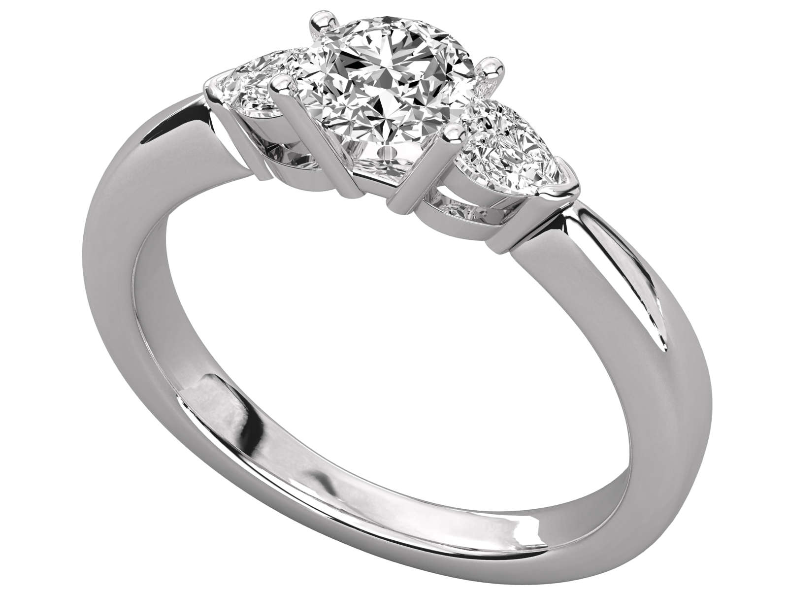 Three-Stone Diamond Engagement Ring