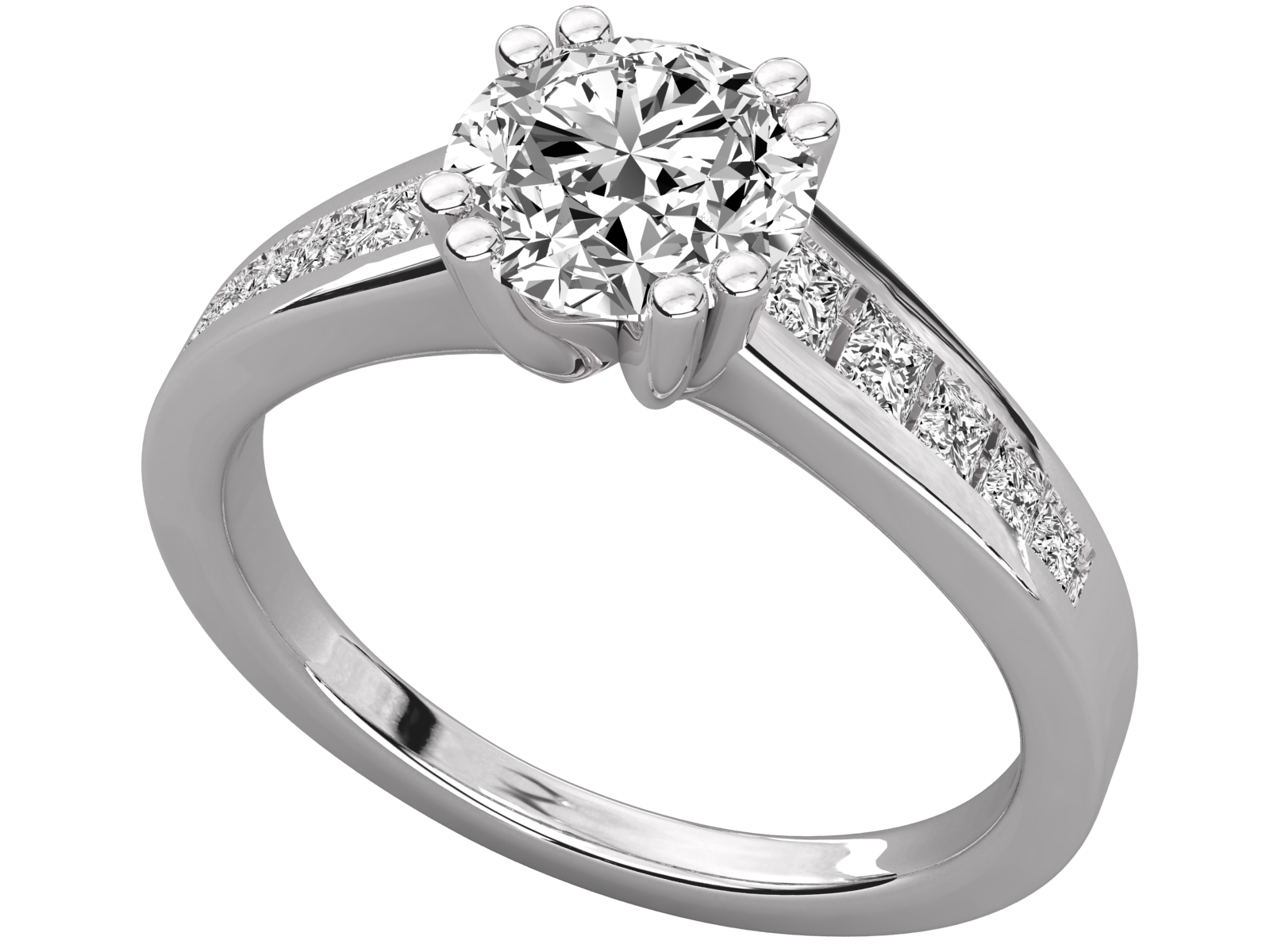 Round Cut Diamond Engagement Ring