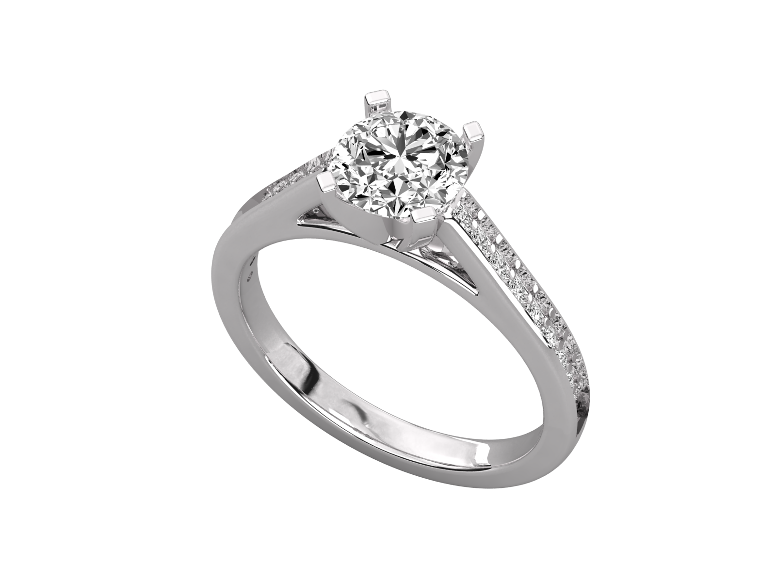  Round Diamond Engagement Ring