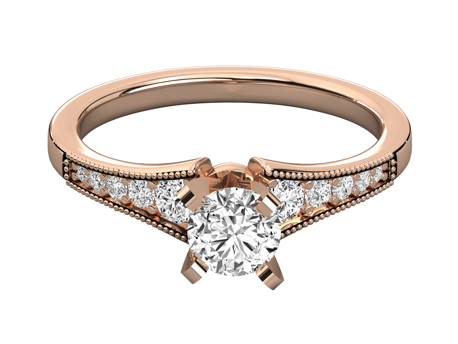 Vintage-Inspired Solitaire Diamond Ring