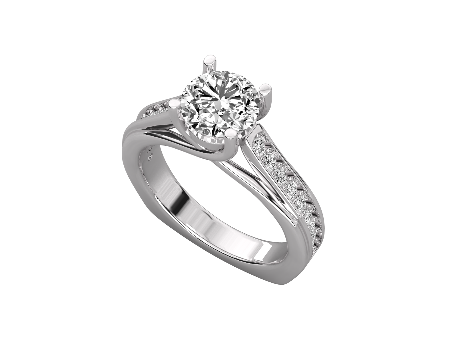 Round Cut Solitaire Engagement Ring
