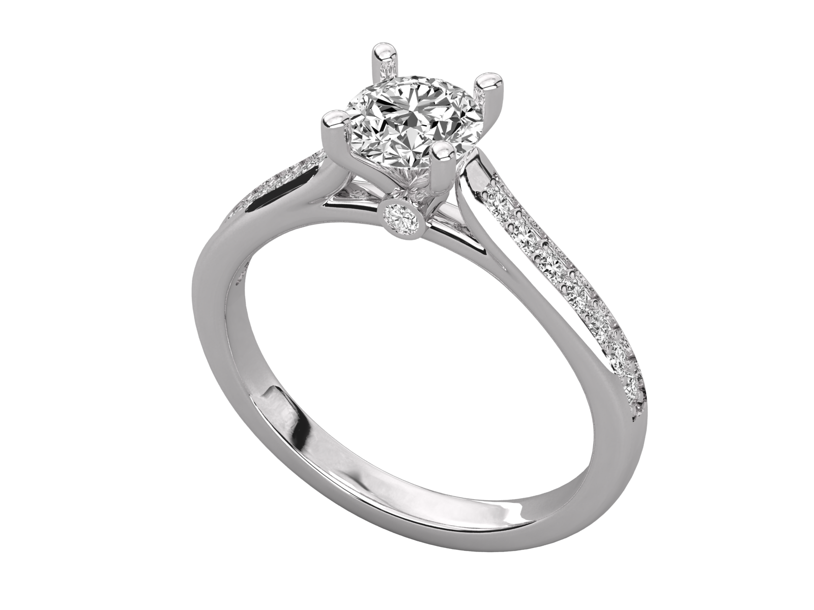 Round Cut Diamond Engagement Ring