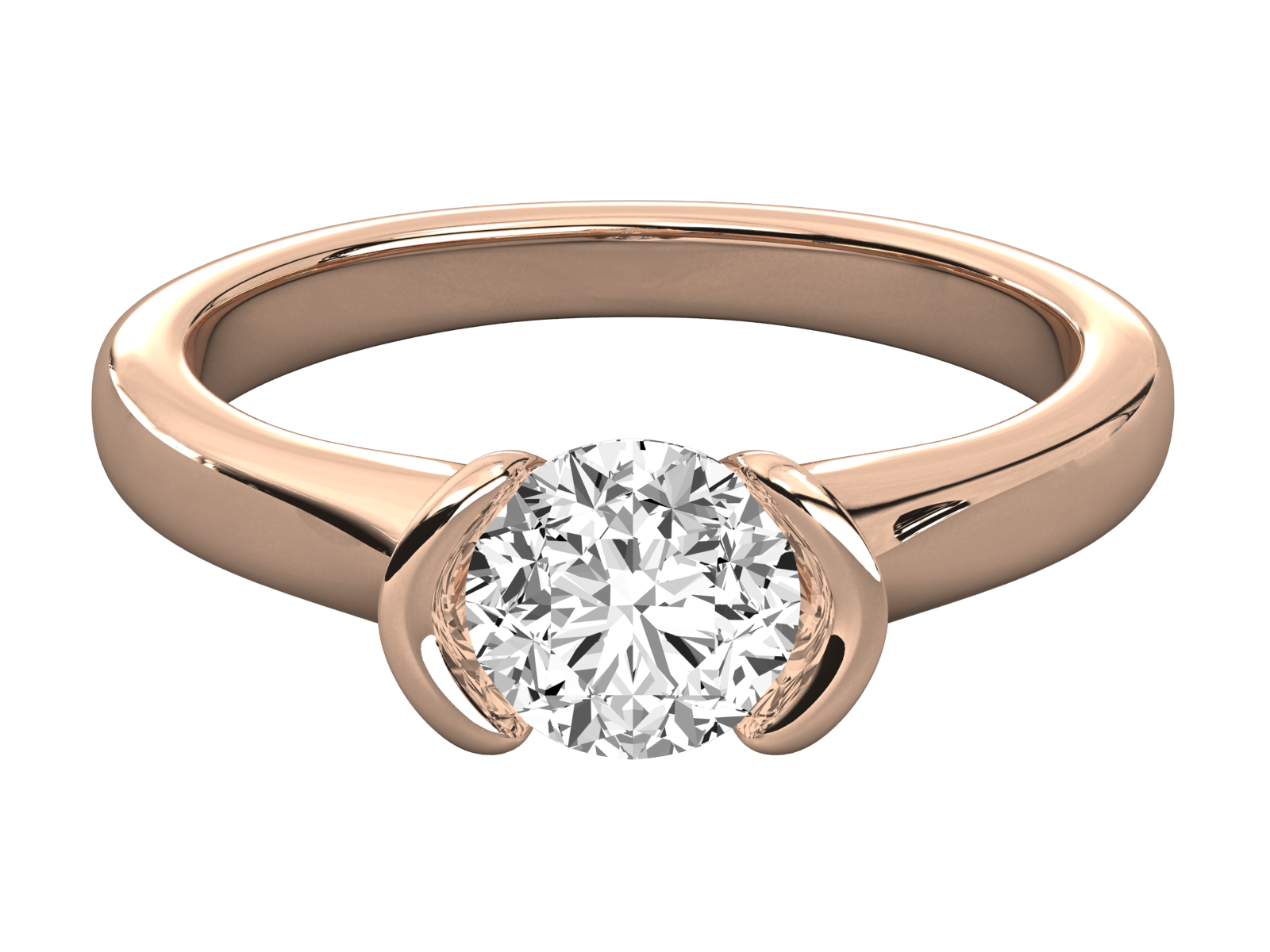 Modern Bezel-Inspired Solitaire Engagement Ring