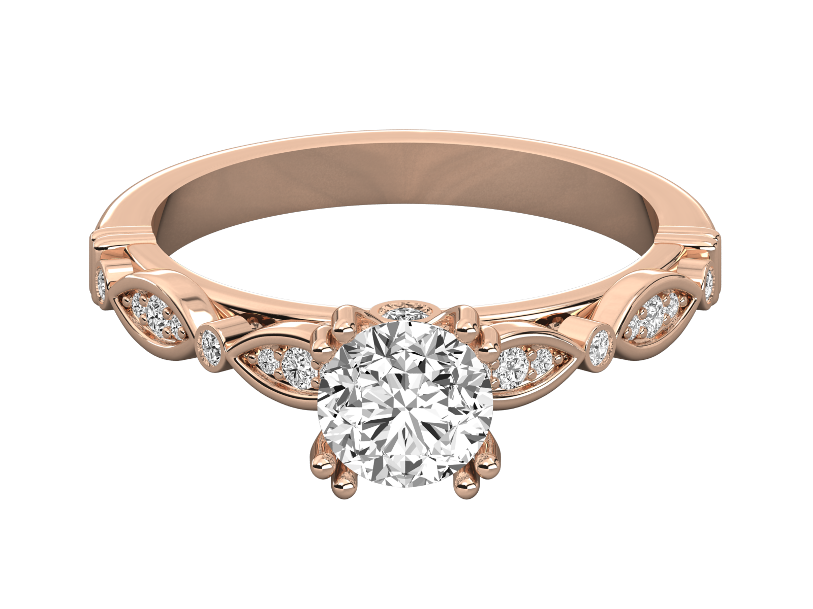 Marquise-Inspired Diamond Engagement Ring