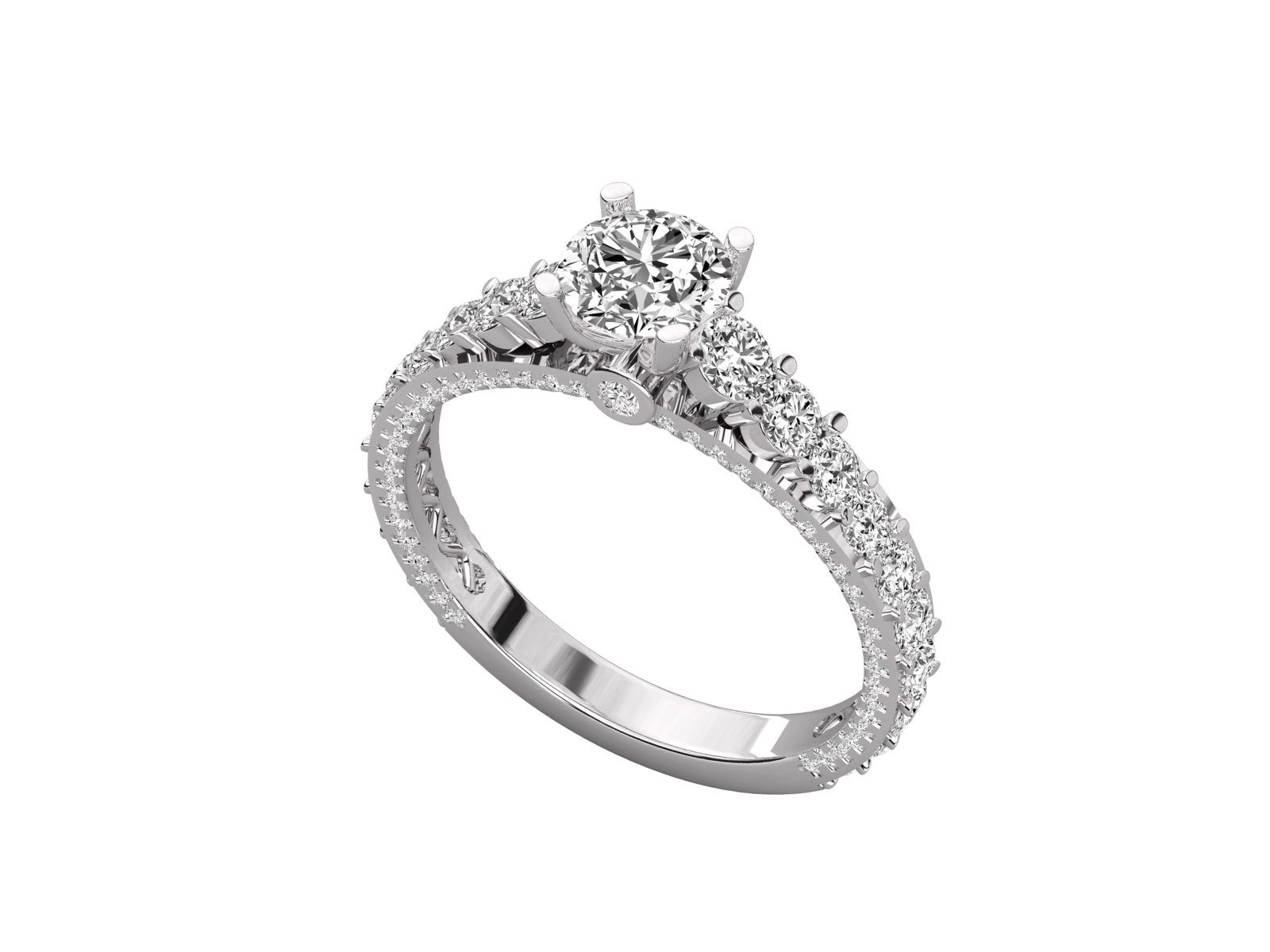 Round Cut Diamond Engagement Ring