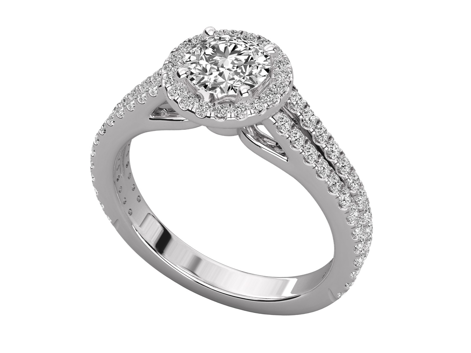 Halo Set Diamond Engagement Ring