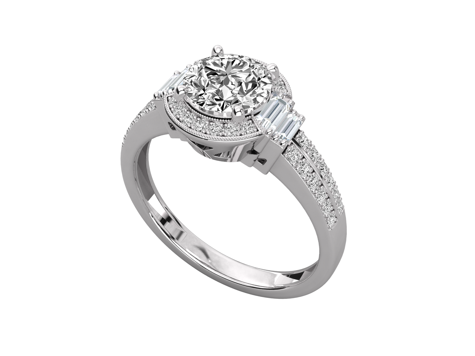 Vintage-Inspired Diamond Engagement Ring