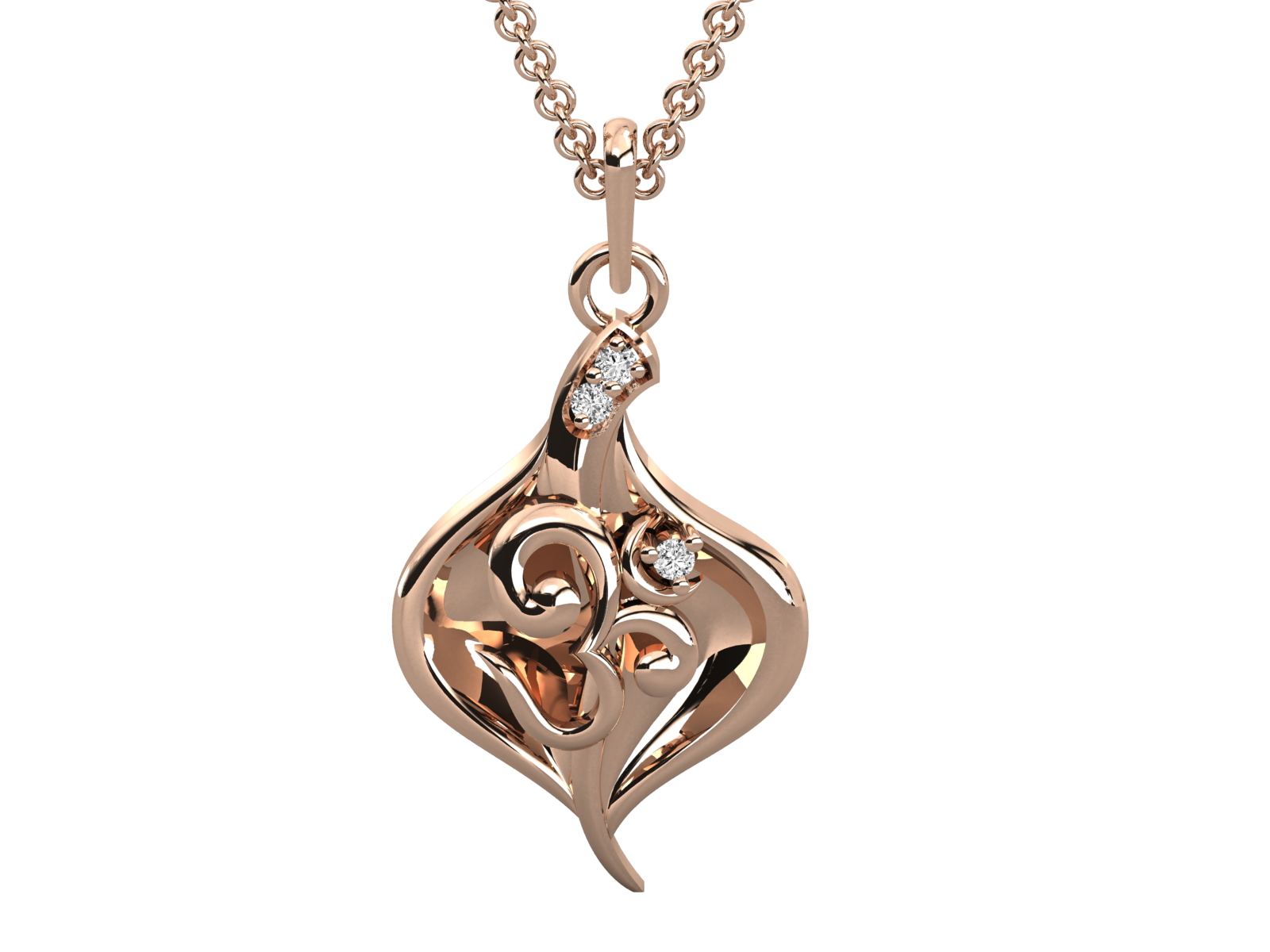 OM Diamond Pendant
