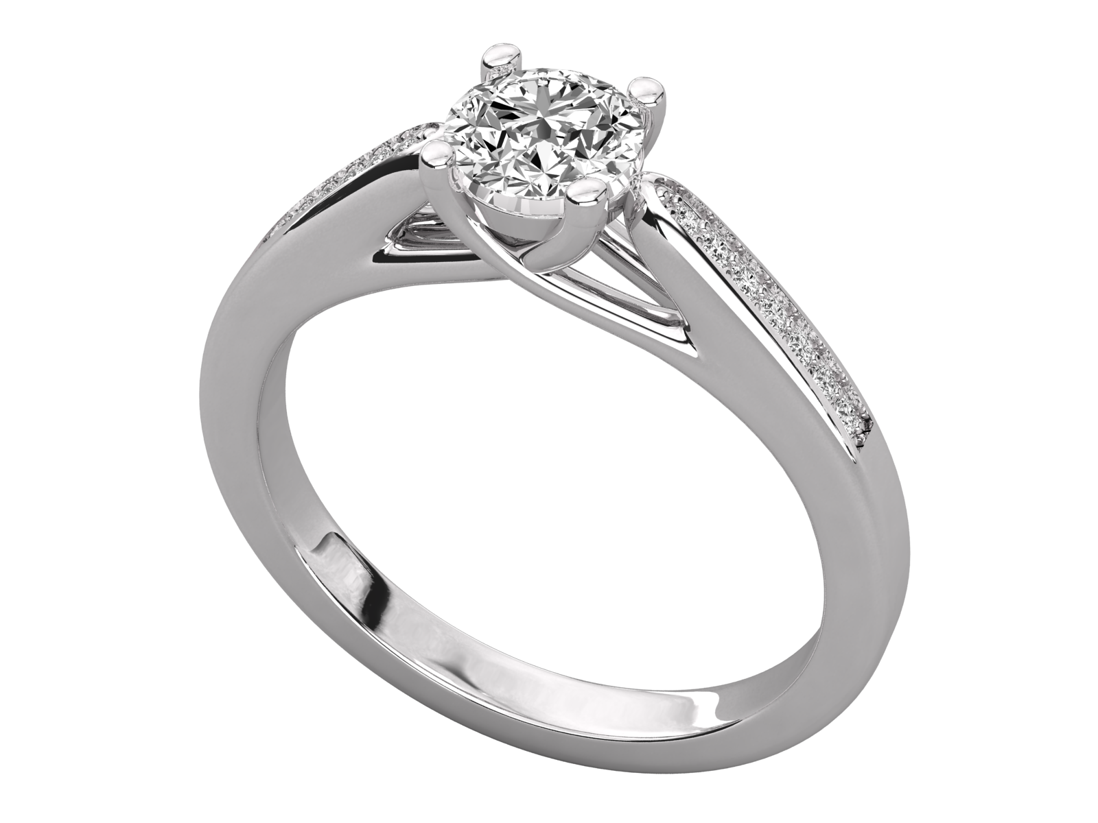 Channel-Set Diamond Engagement Ring