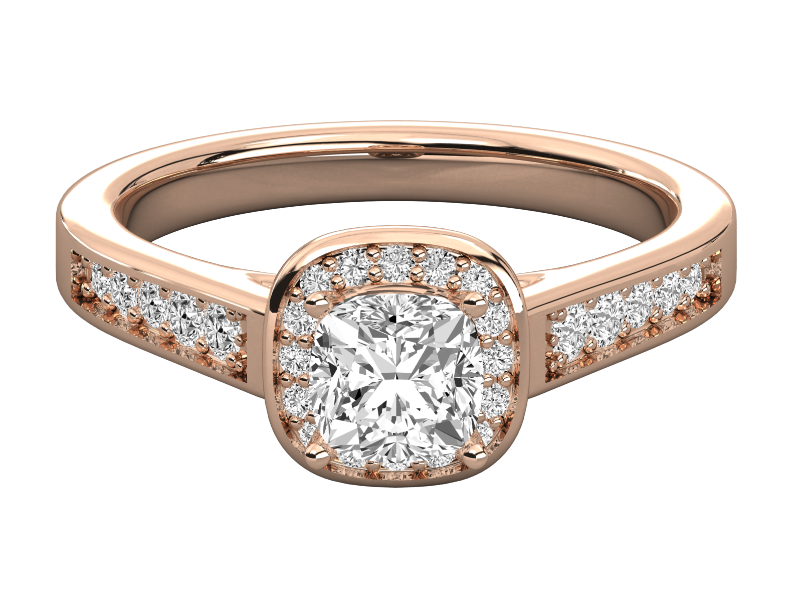 Cushion Cut Diamond Engagement Ring