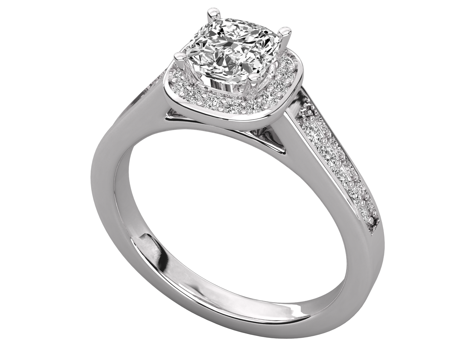 Cushion Cut Diamond Engagement Ring