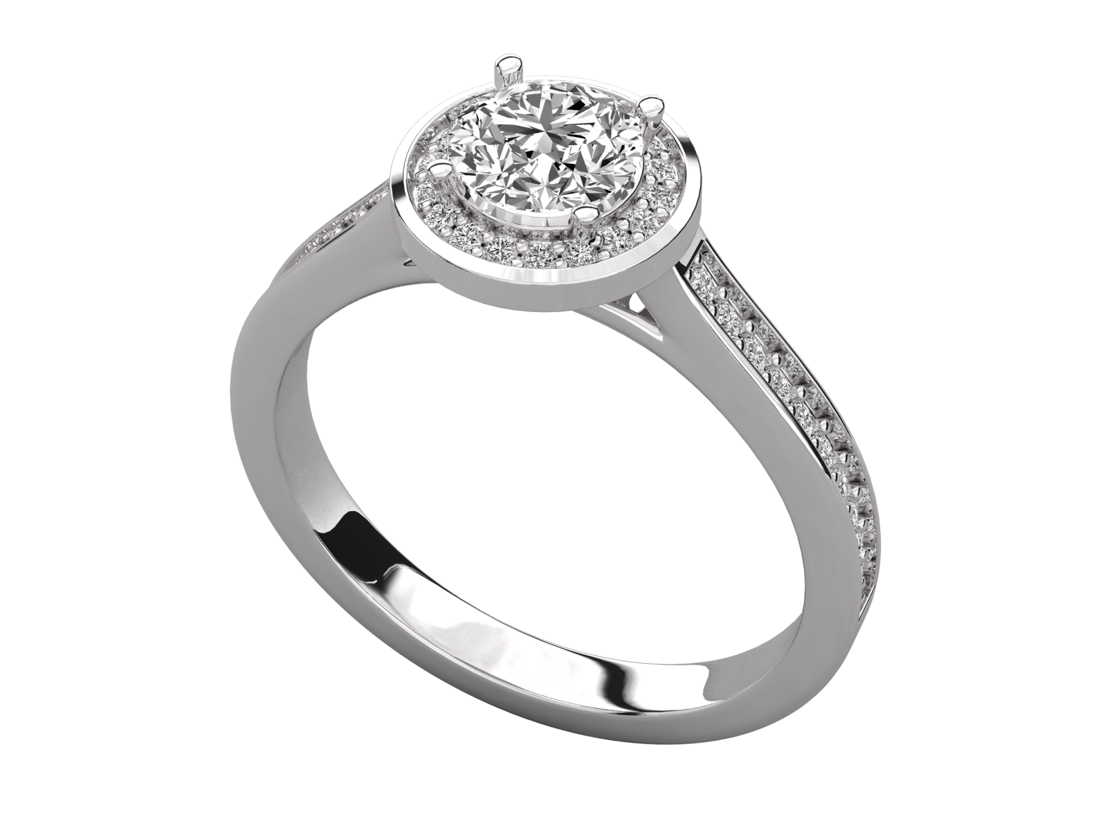 Bezel-Set Round Diamond Engagement Ring