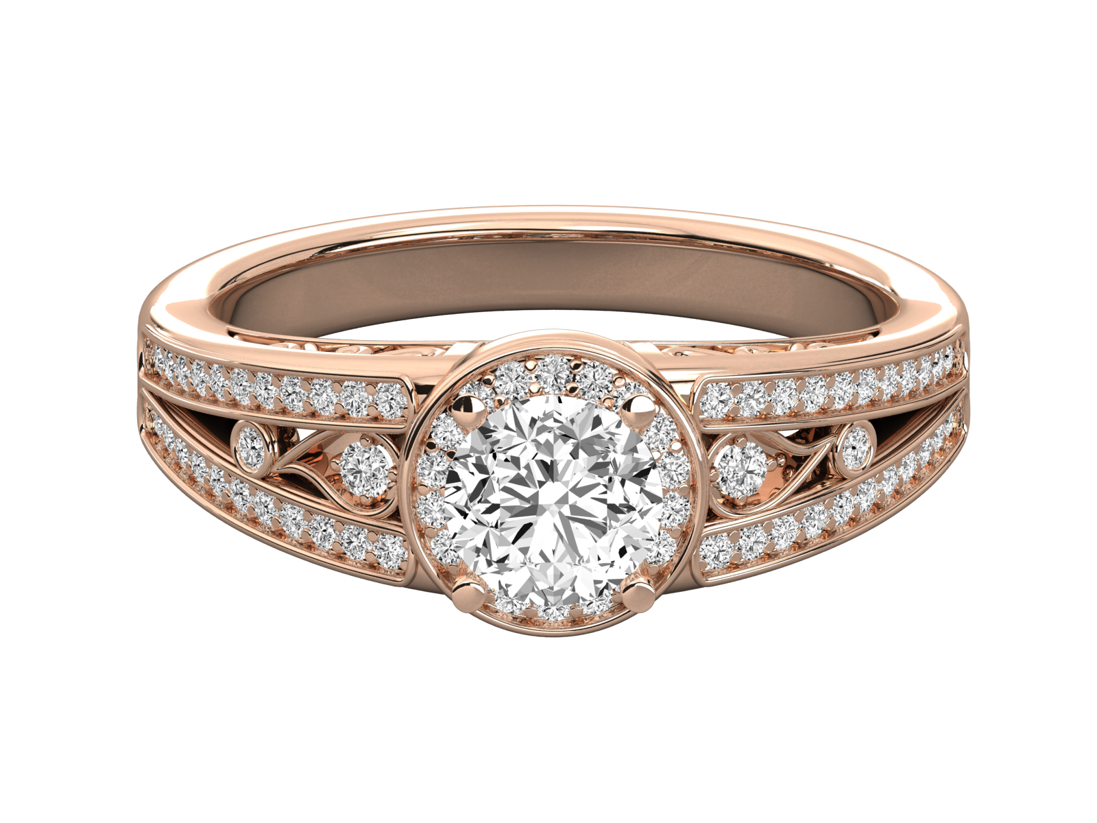 Vintage-Inspired Diamond Engagement Ring