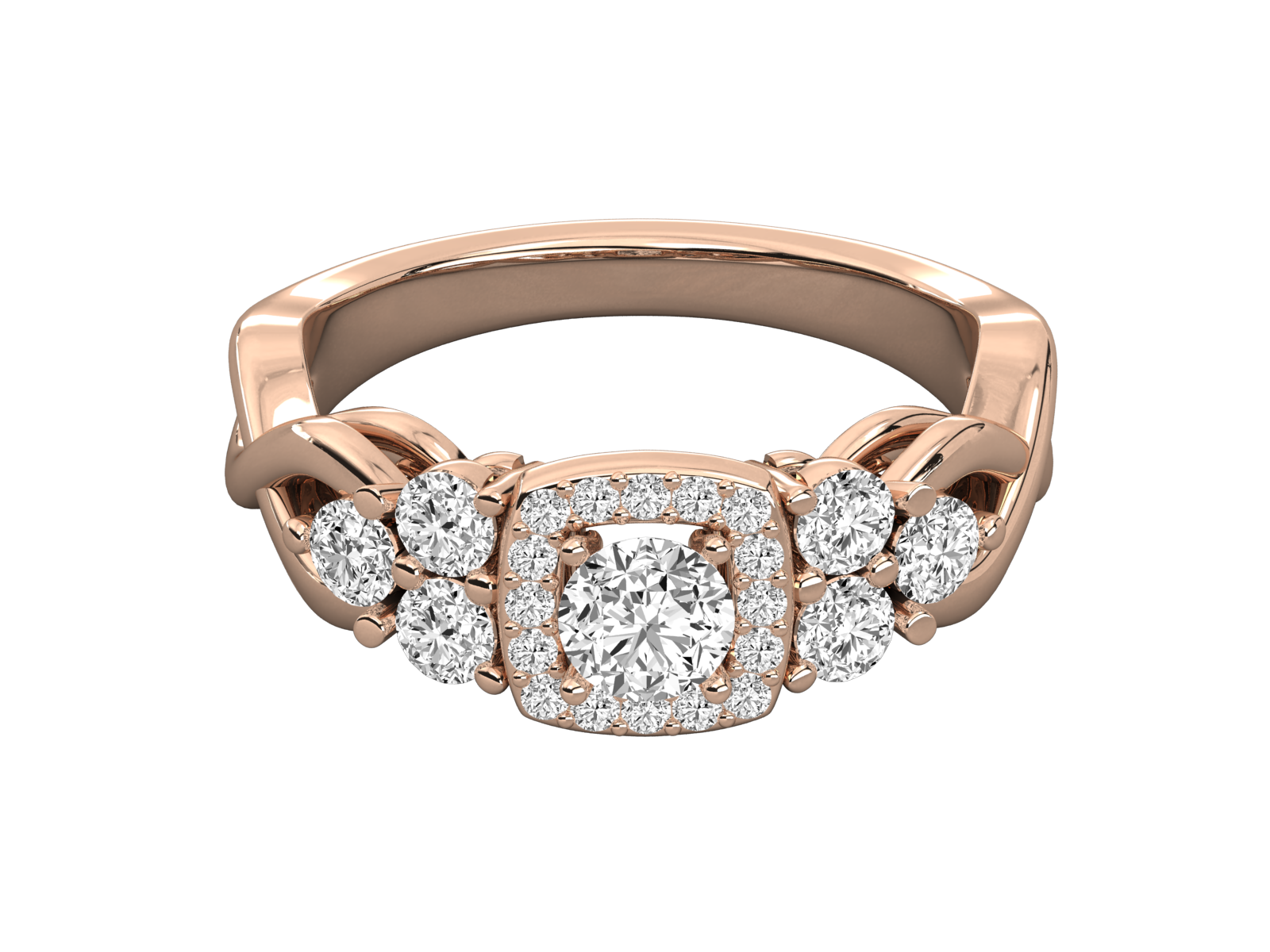 Vintage-Inspired Cluster Diamond Ring