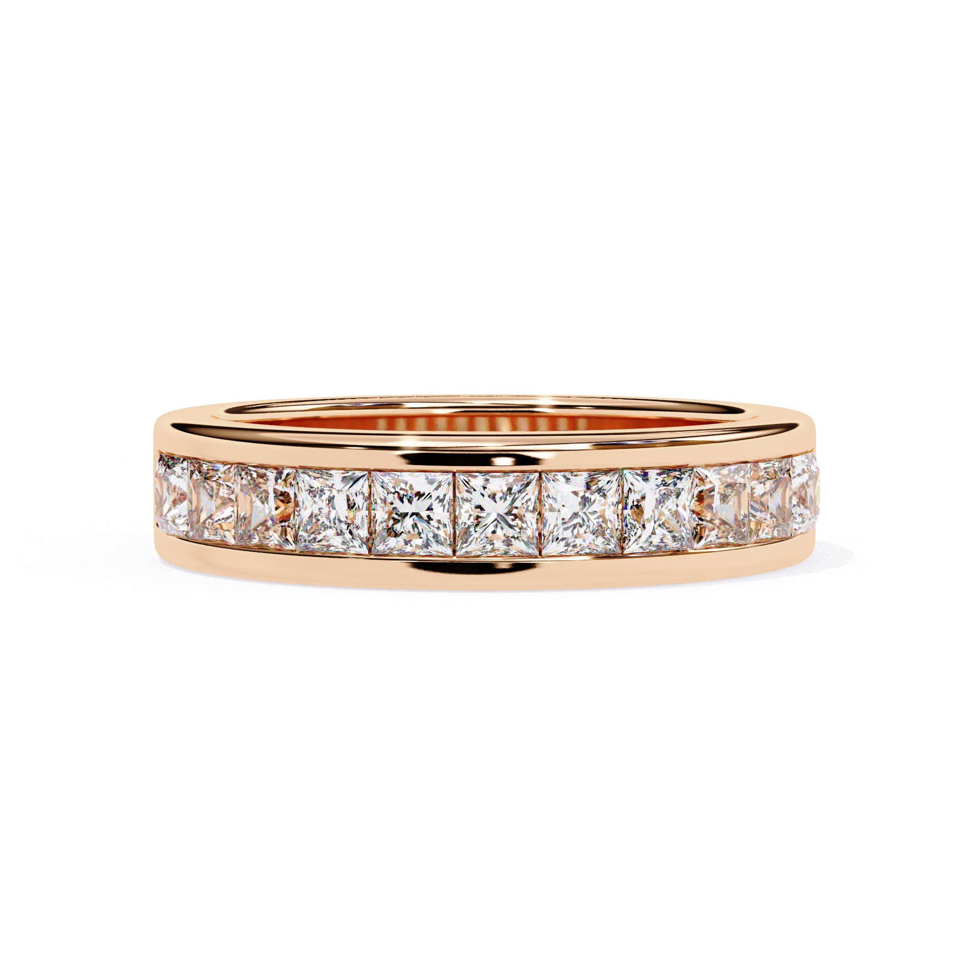 Channel-Set Princess-Cut Diamond Band