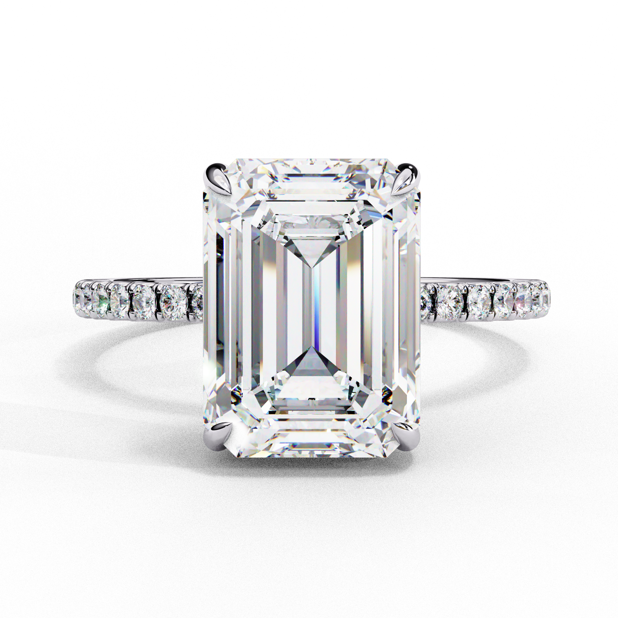 Emerald-Cut Diamond Solitaire Ring