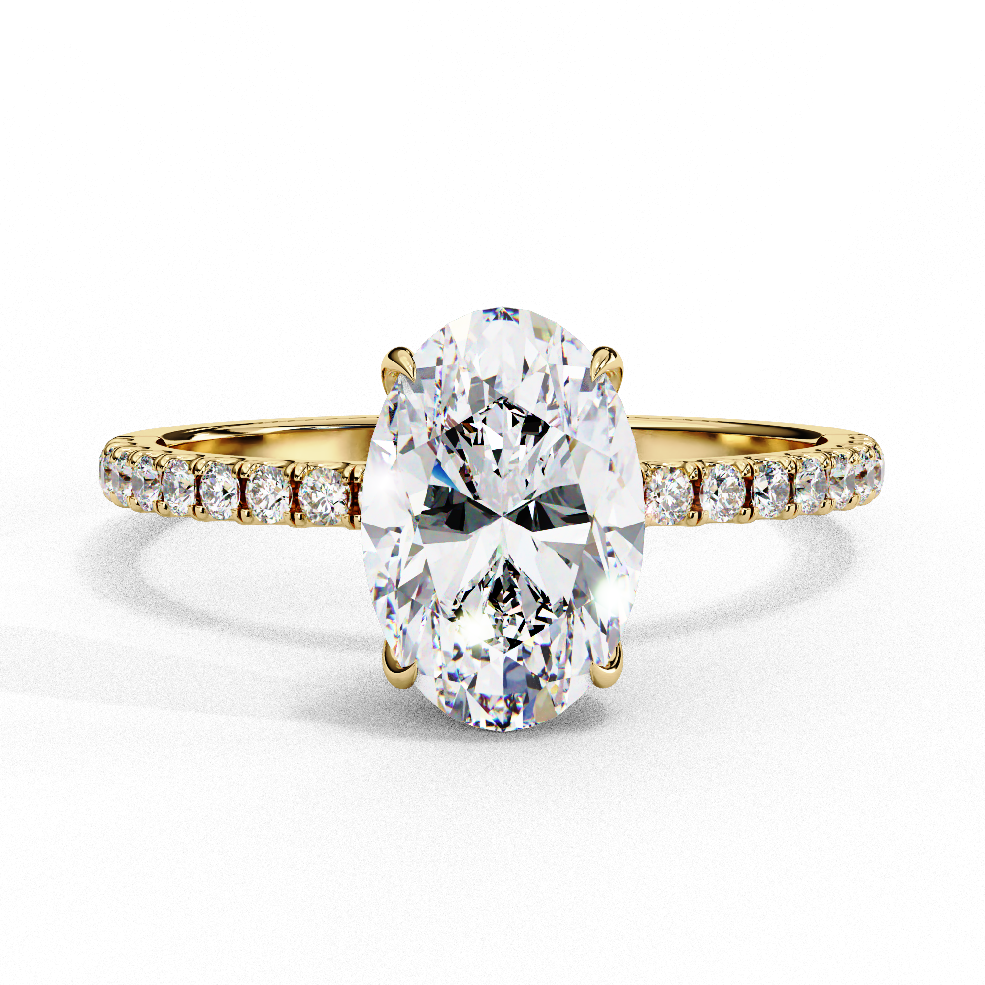Oval-Cut Diamond Engagement Ring