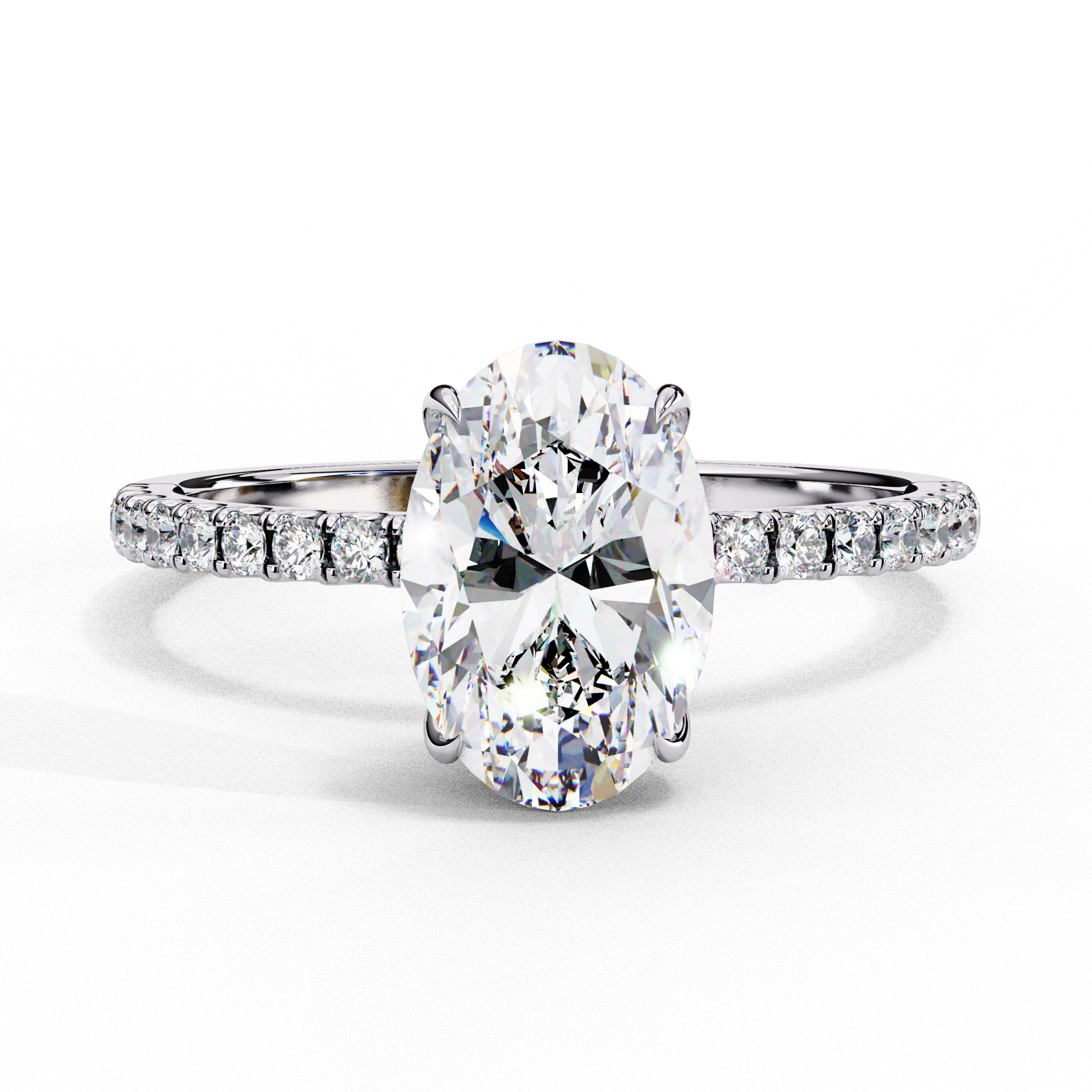 Oval-Cut Diamond Engagement Ring