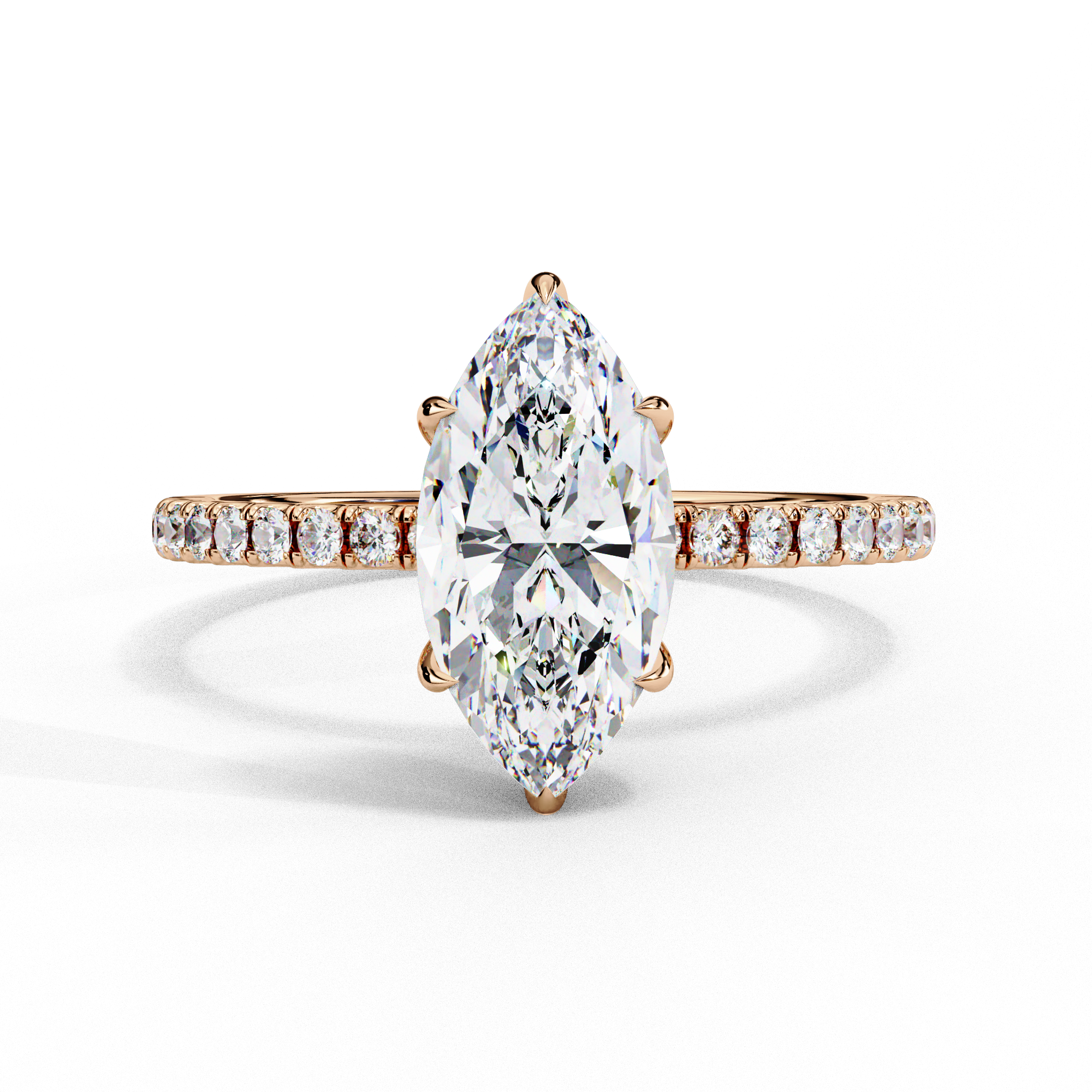 Marquise-Cut Diamond Engagement Ring