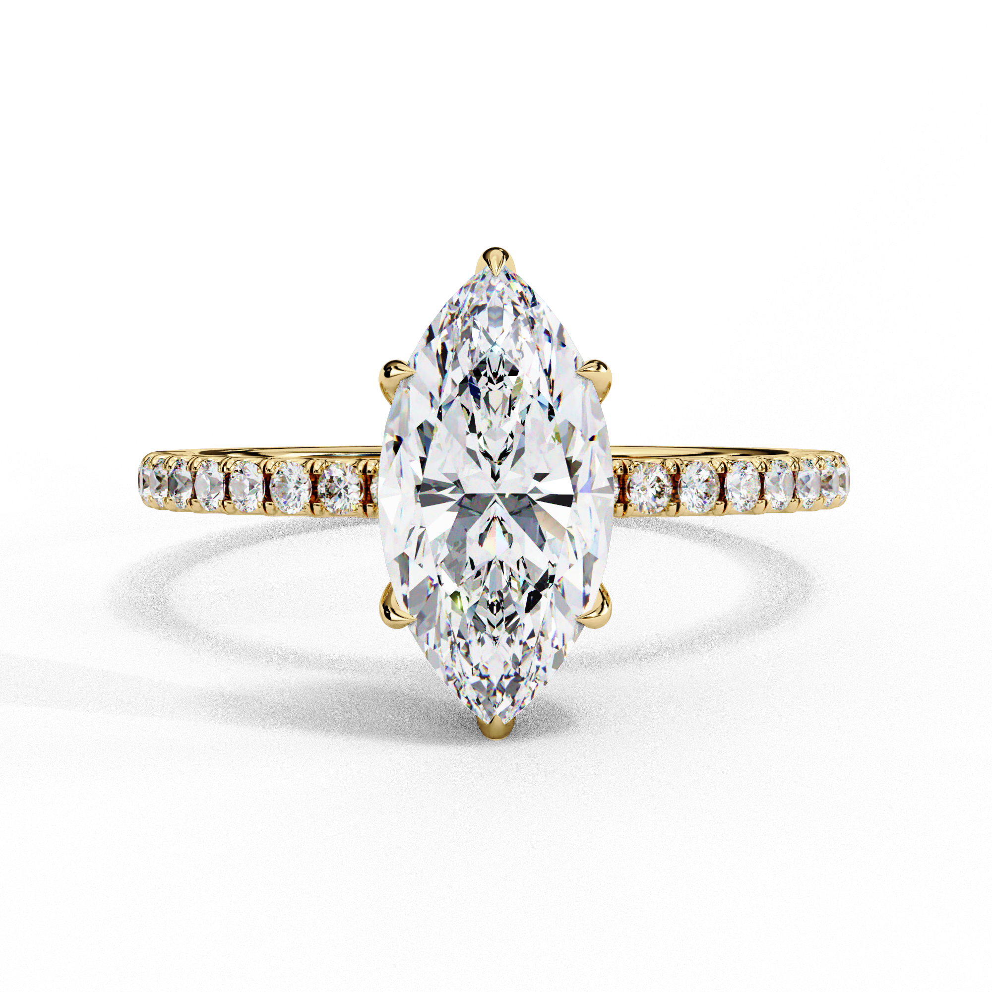 Marquise-Cut Diamond Engagement Ring