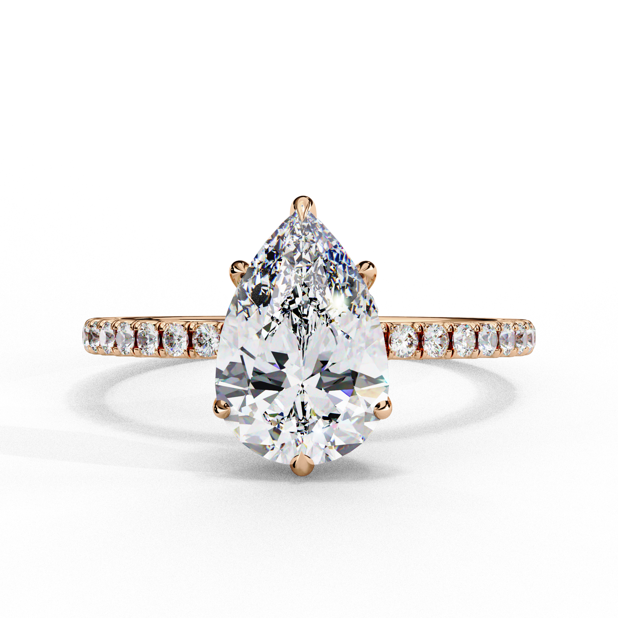 Pear-Shaped Diamond Engagement Ring