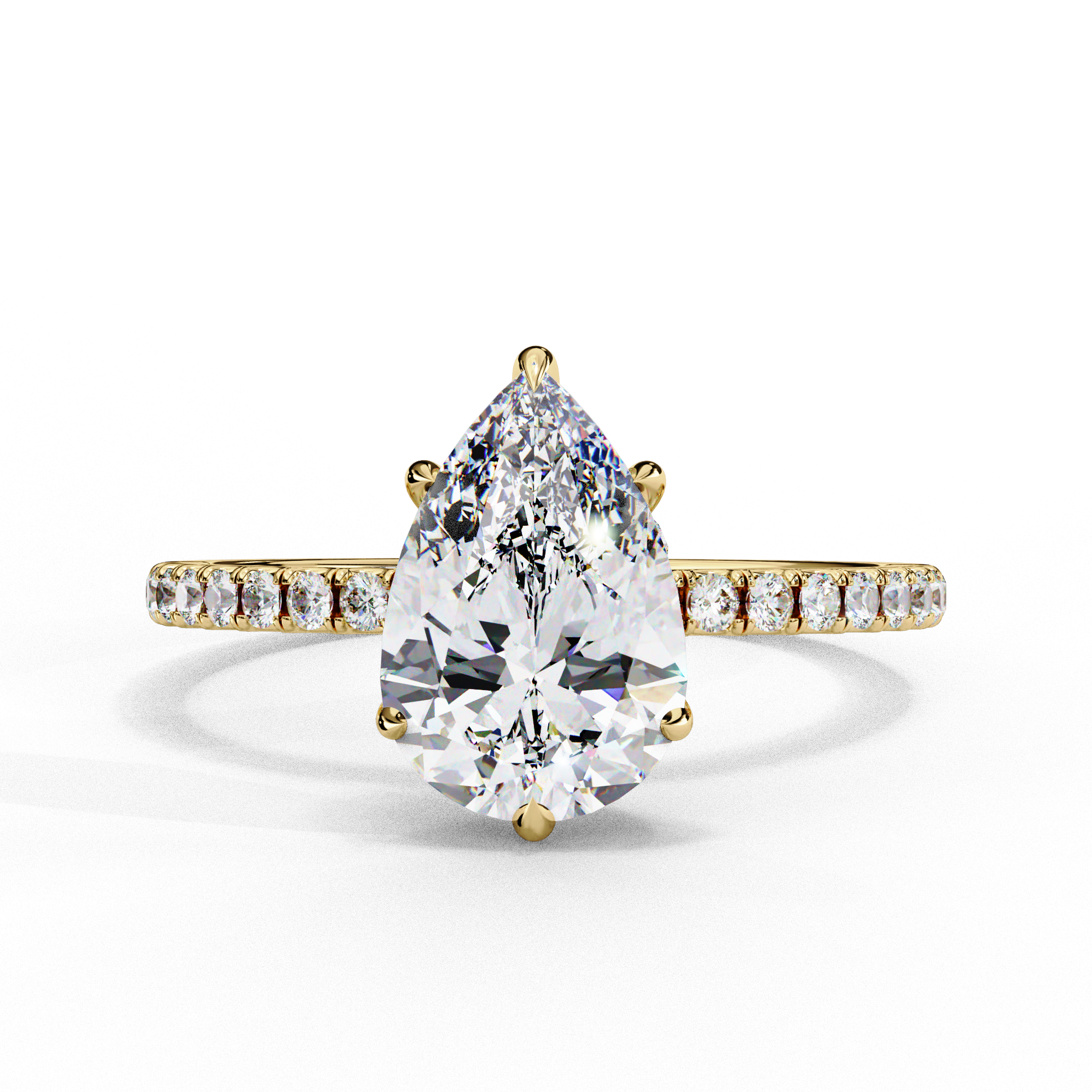 Pear-Shaped Diamond Engagement Ring