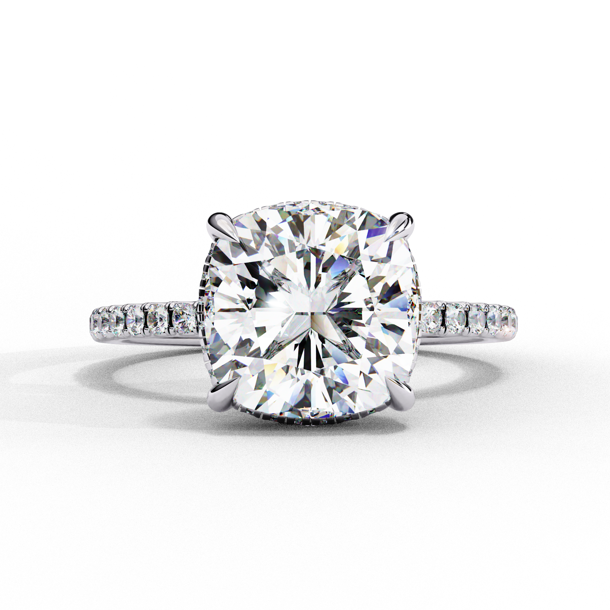 Cushion-Cut Diamond Engagement Ring