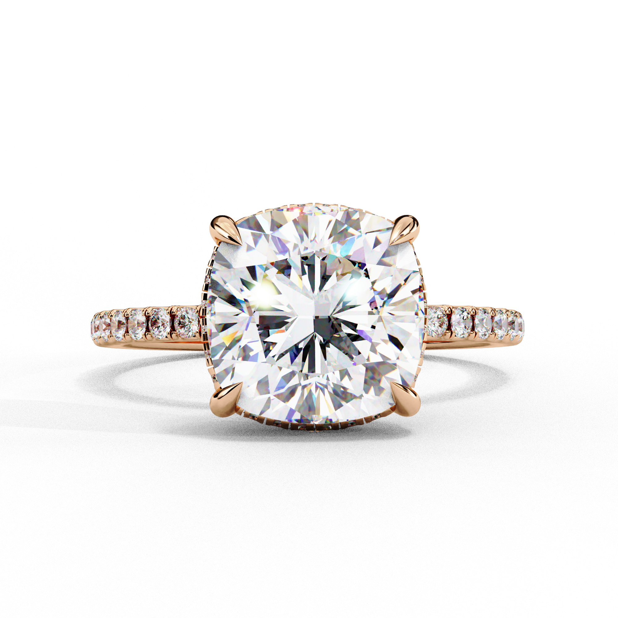 Cushion-Cut Diamond Engagement Ring