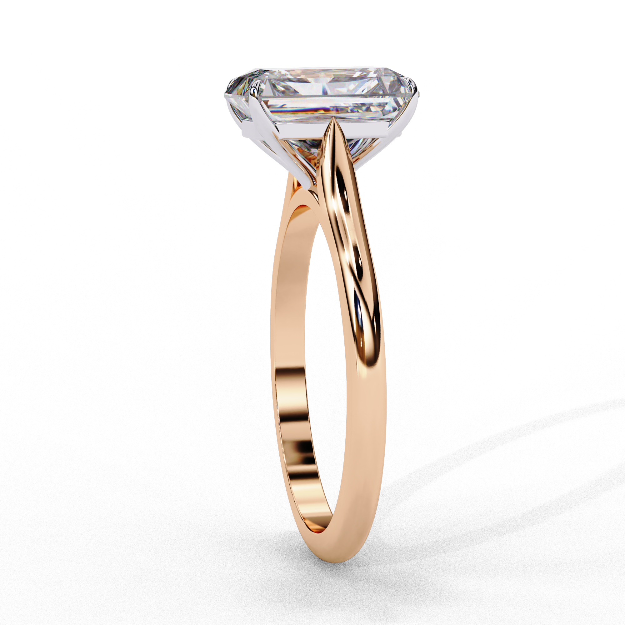 Radiant-Cut Solitaire Engagement Ring