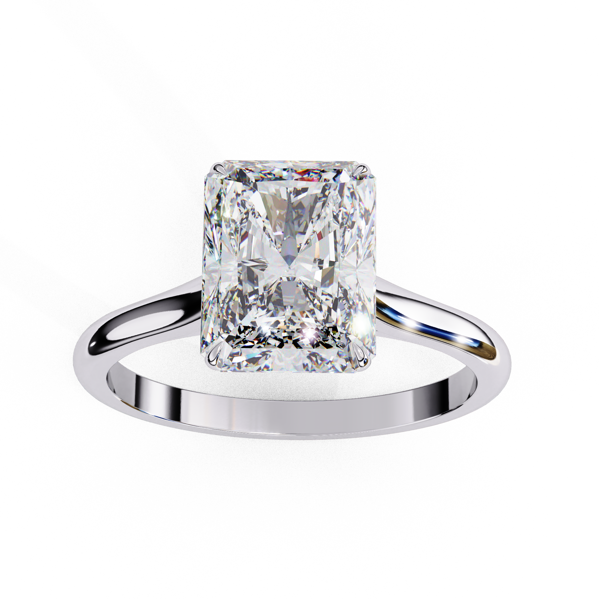 Radiant-Cut Solitaire Engagement Ring