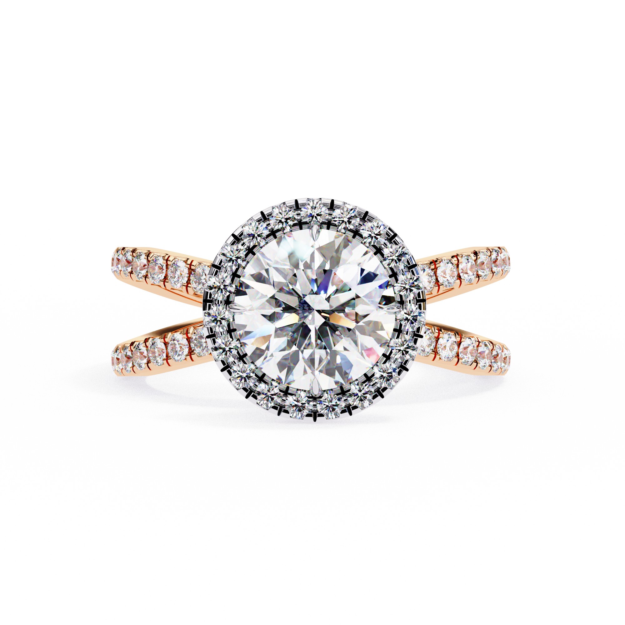 Round Cut Halo Diamond Engagement Ring