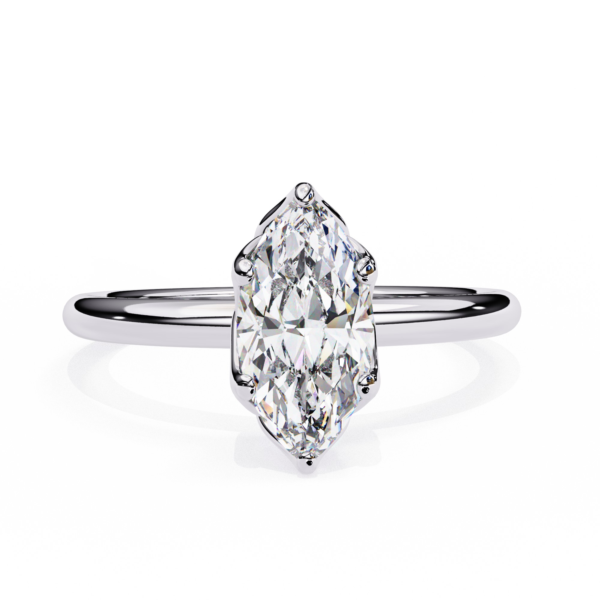 Marquise Solitaire Diamond Ring