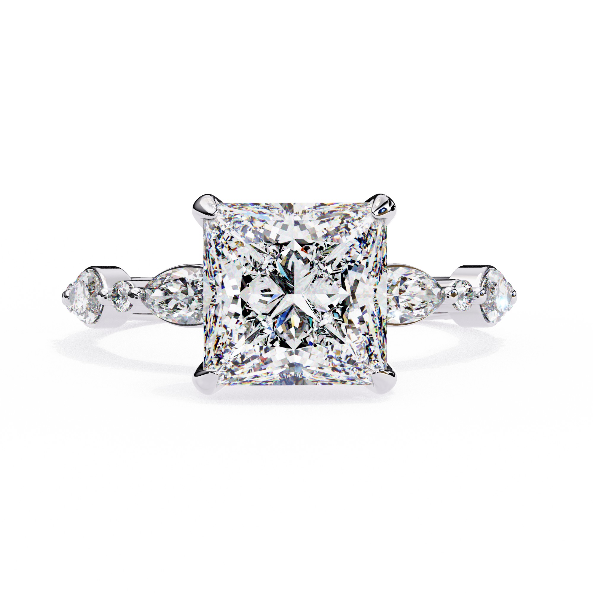 Princess-Cut Diamond Engagement Ring