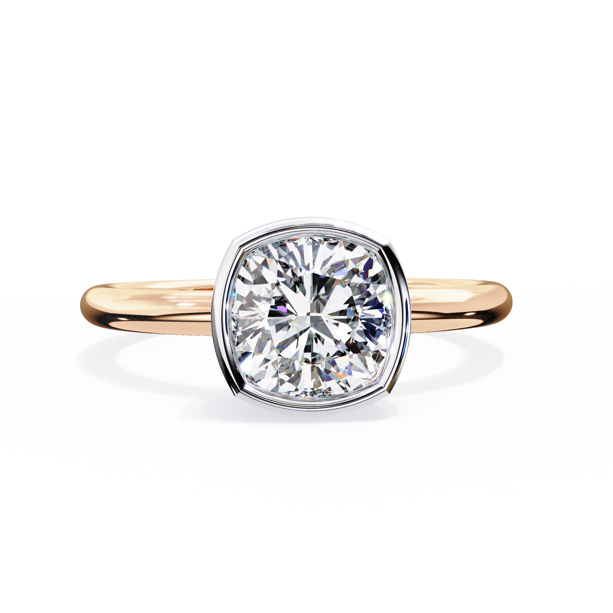Modern Bezel-Set Solitaire Diamond Ring