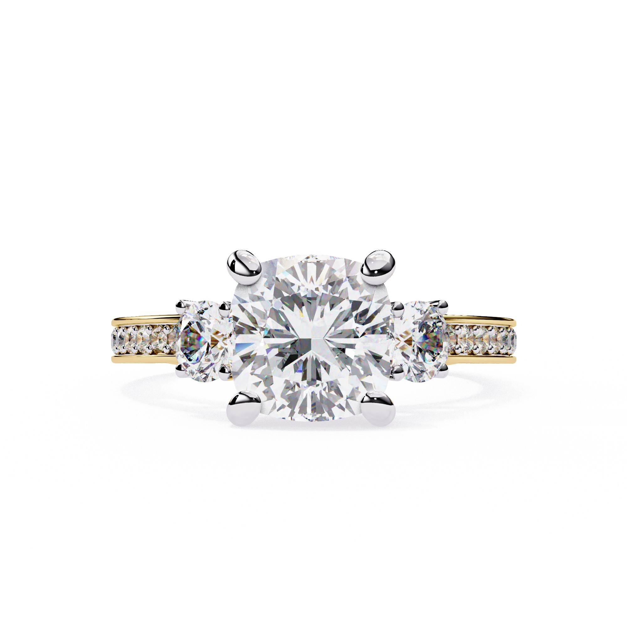 Three-Stone Diamond Engagement Ring