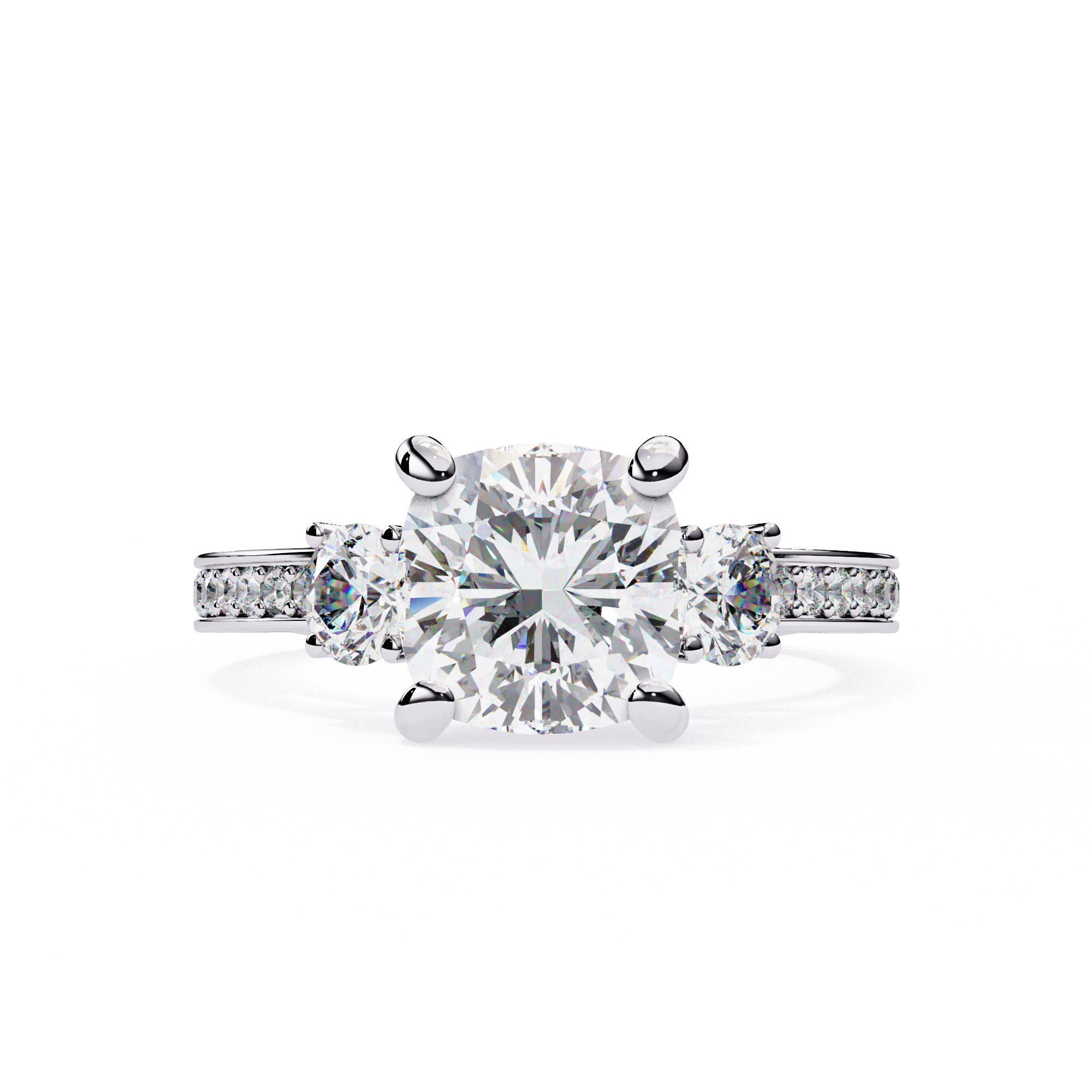 Three-Stone Diamond Engagement Ring