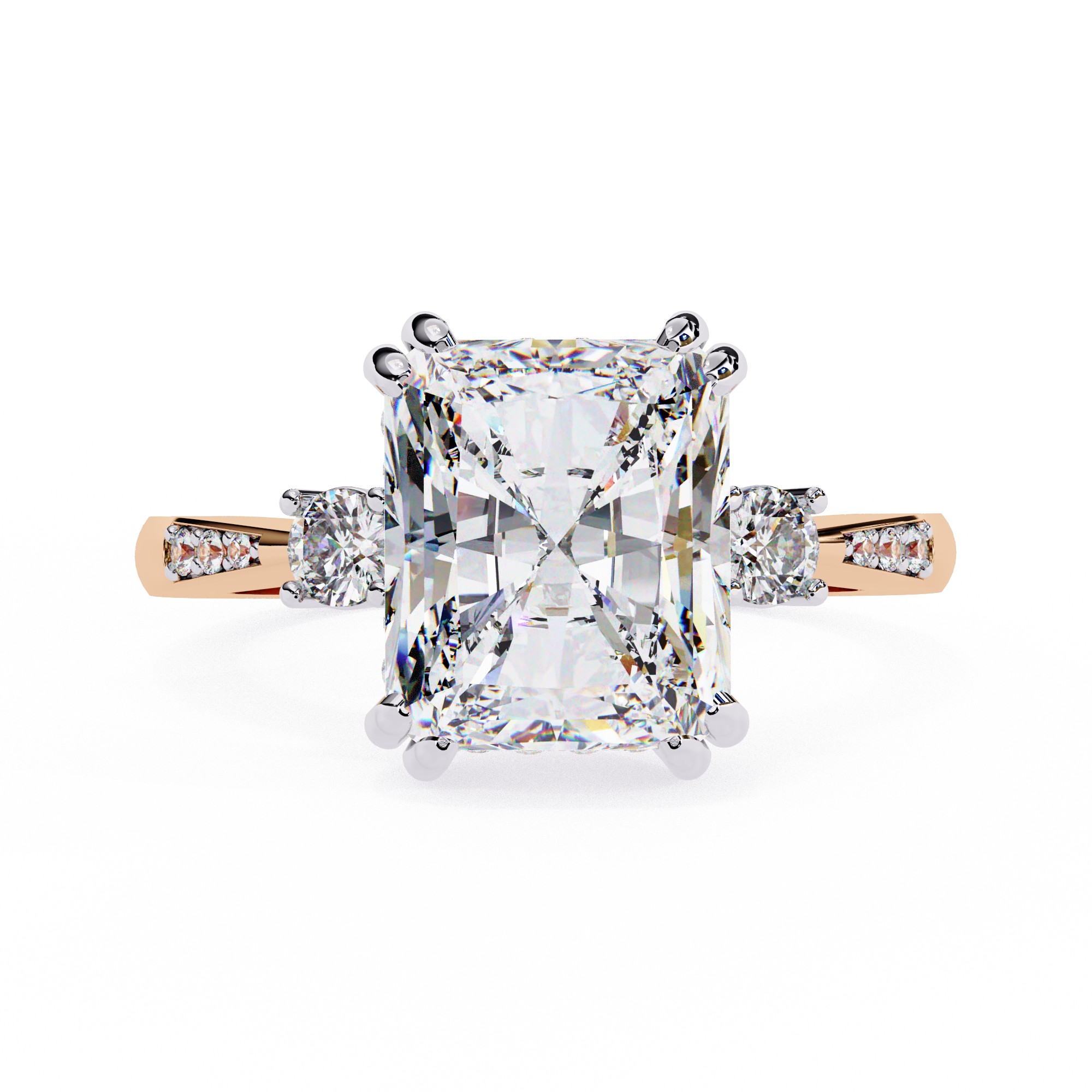Radiant-Cut Diamond Engagement Ring