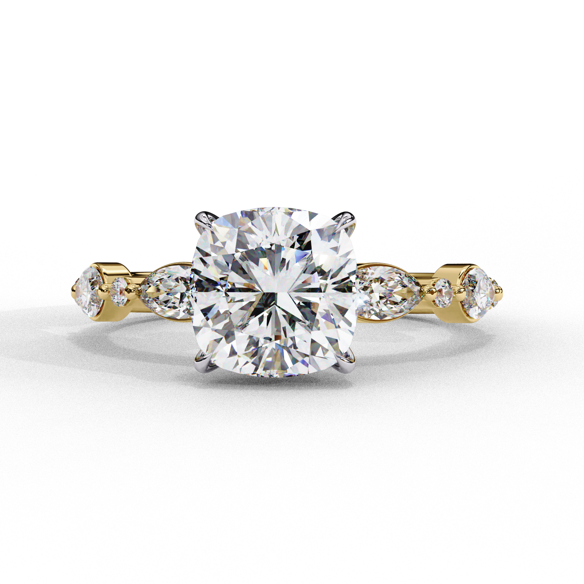 Cushion Cut Diamond Engagement Ring
