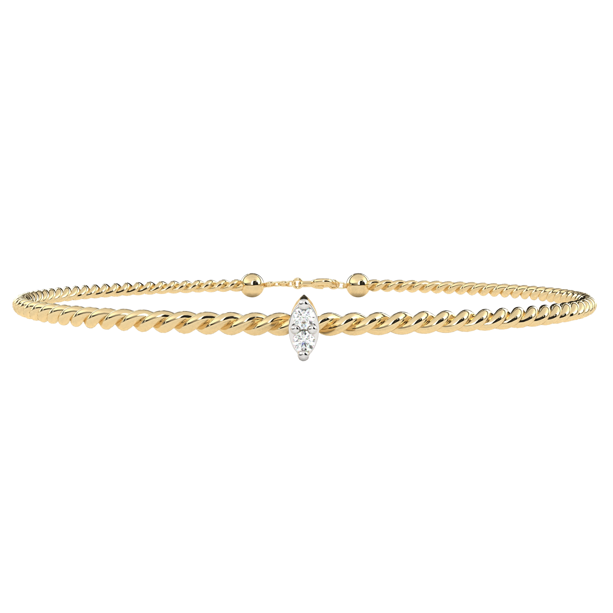 Twisted Marquise Diamond Bracelet