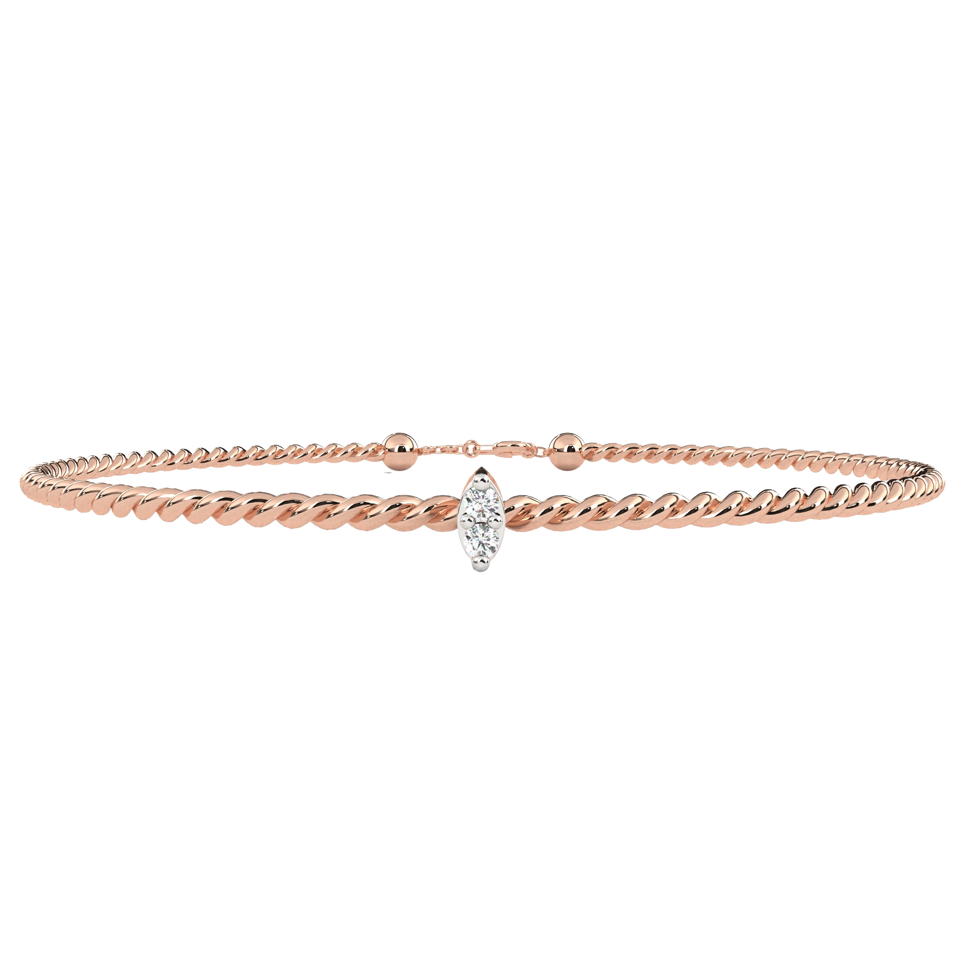 Twisted Marquise Diamond Bracelet