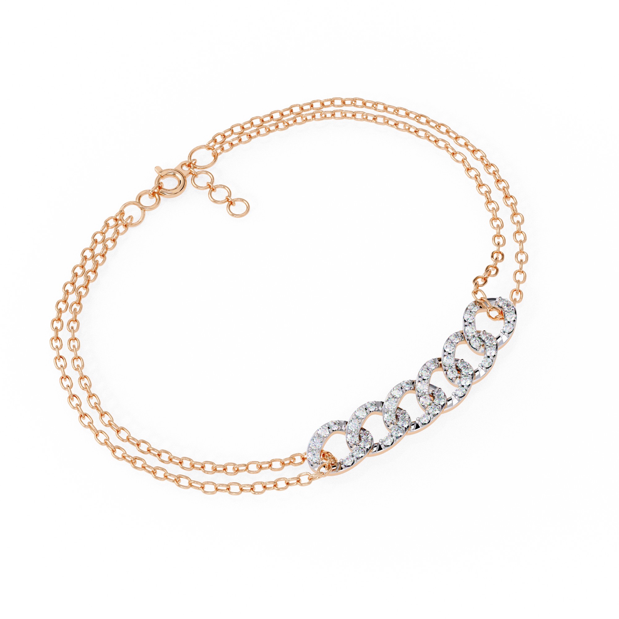 Interlinked Radiance Diamond Chain Bracelet