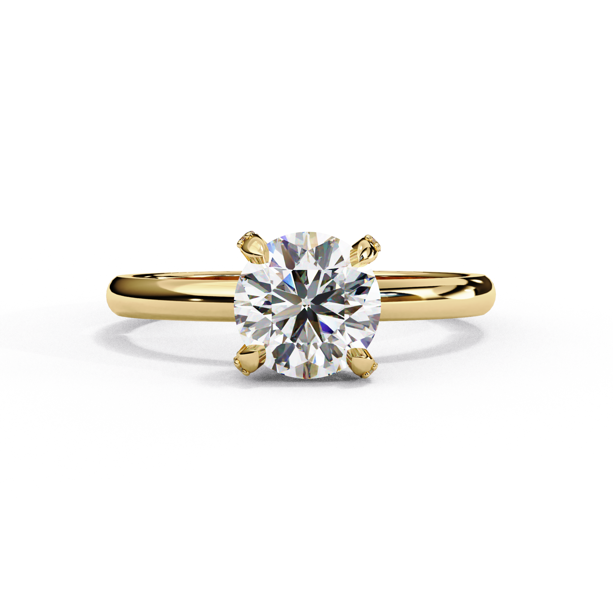 Round Cut Diamond Solitaire Engagement Ring