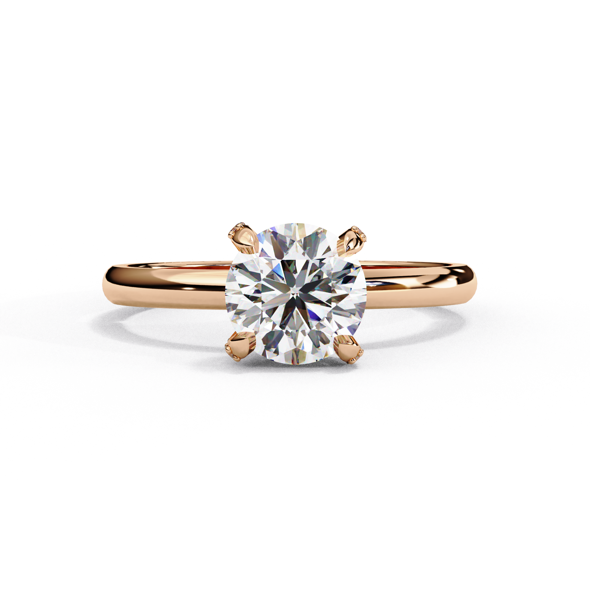 Round Cut Diamond Solitaire Engagement Ring