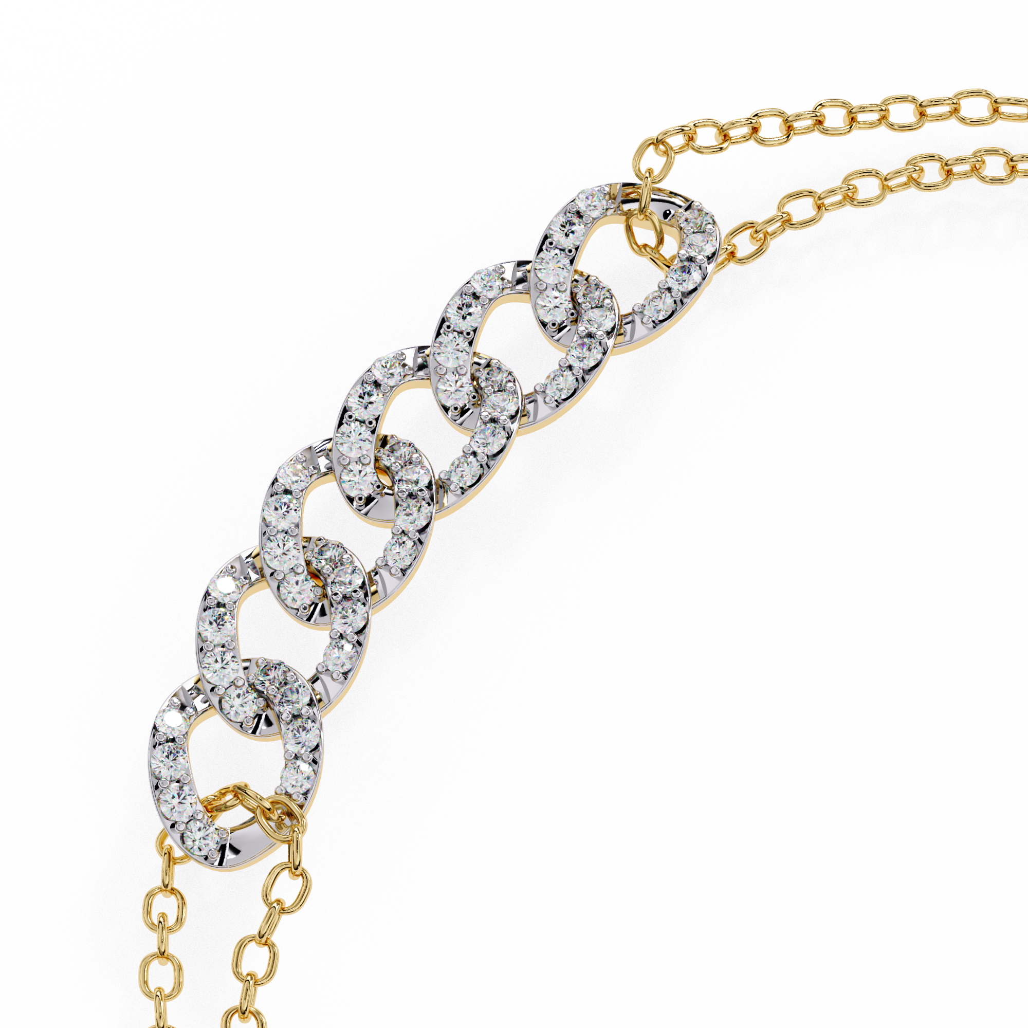 Diamond Interlocking Circle Bracelet