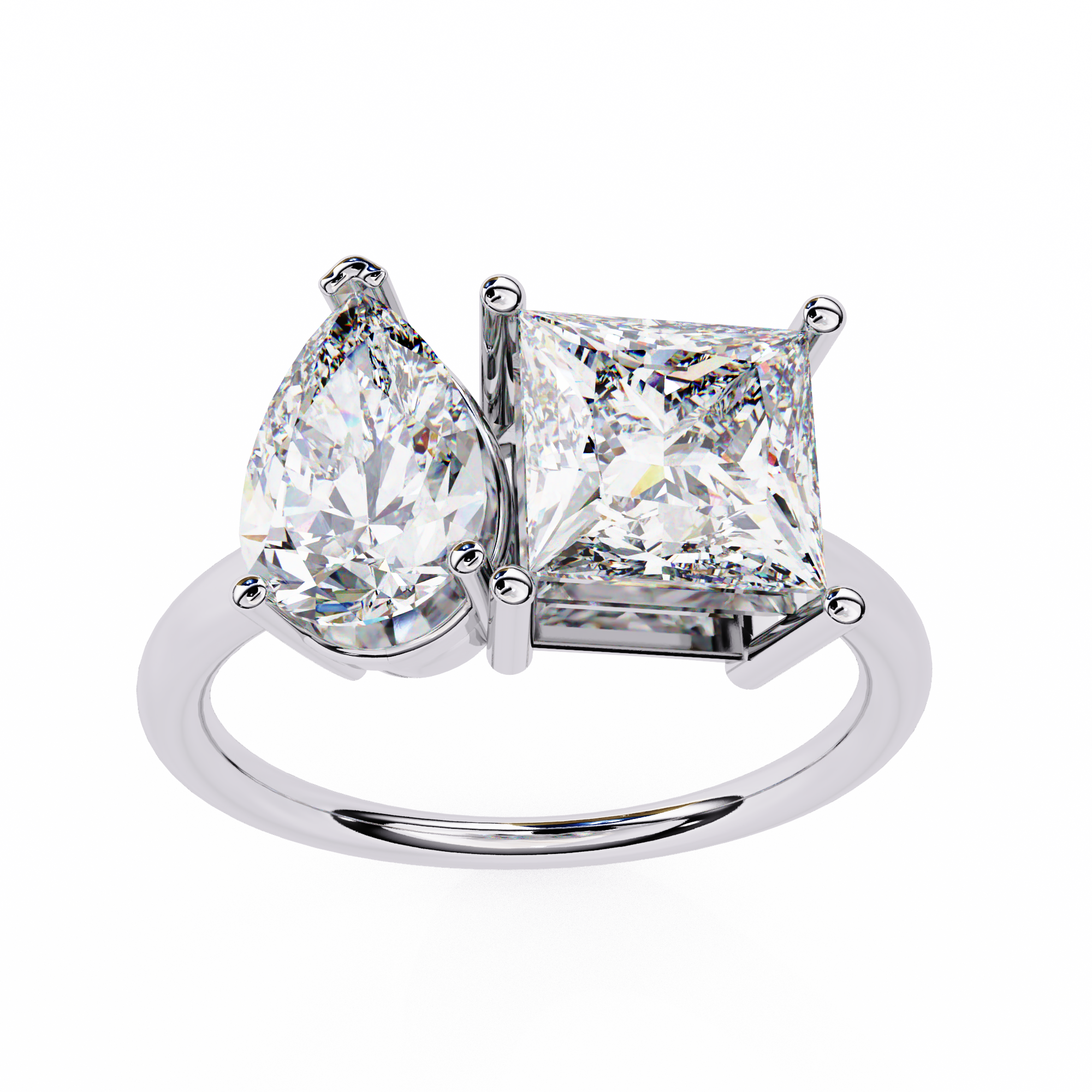 Pear & Princess Diamond Duo Ring