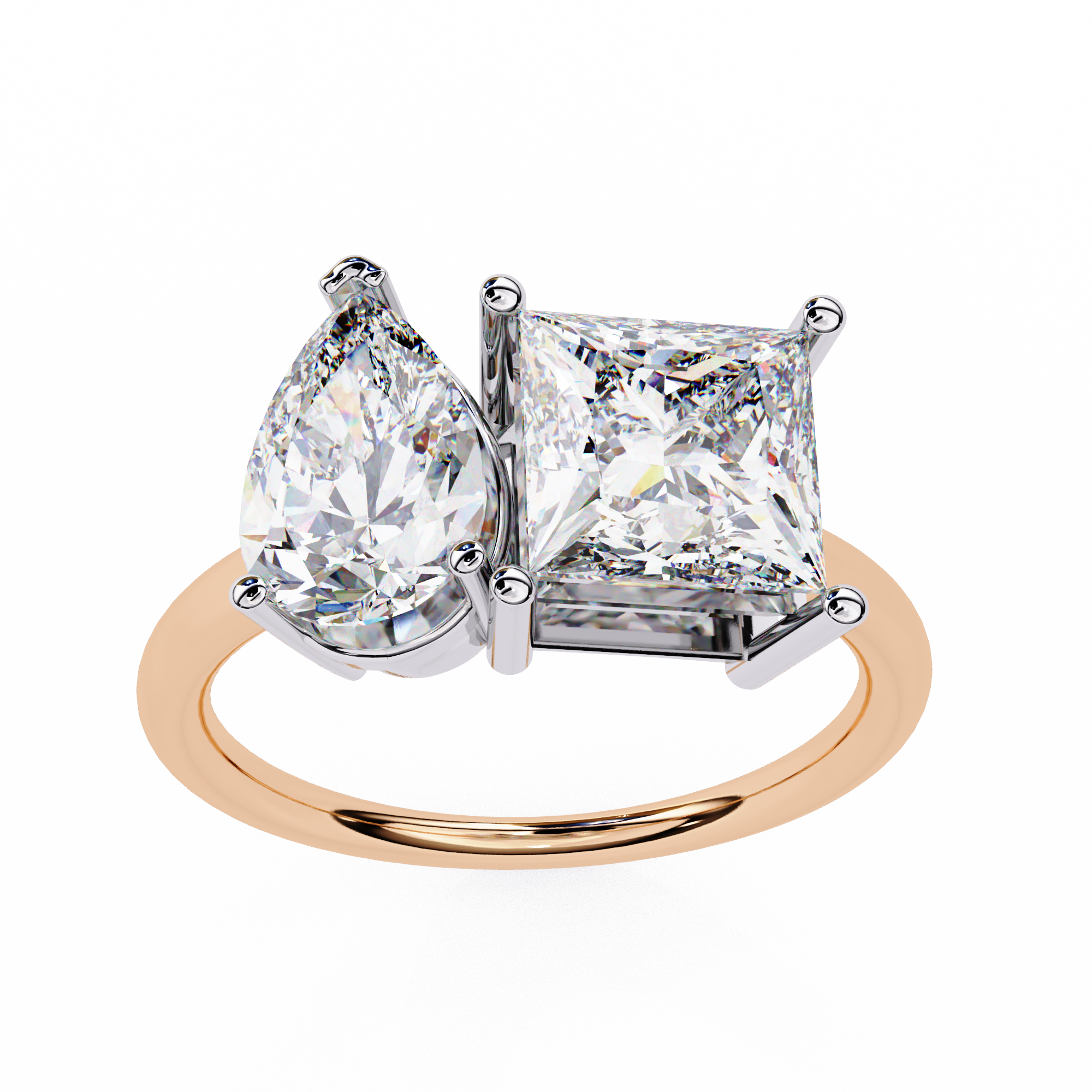 Pear & Princess Diamond Duo Ring