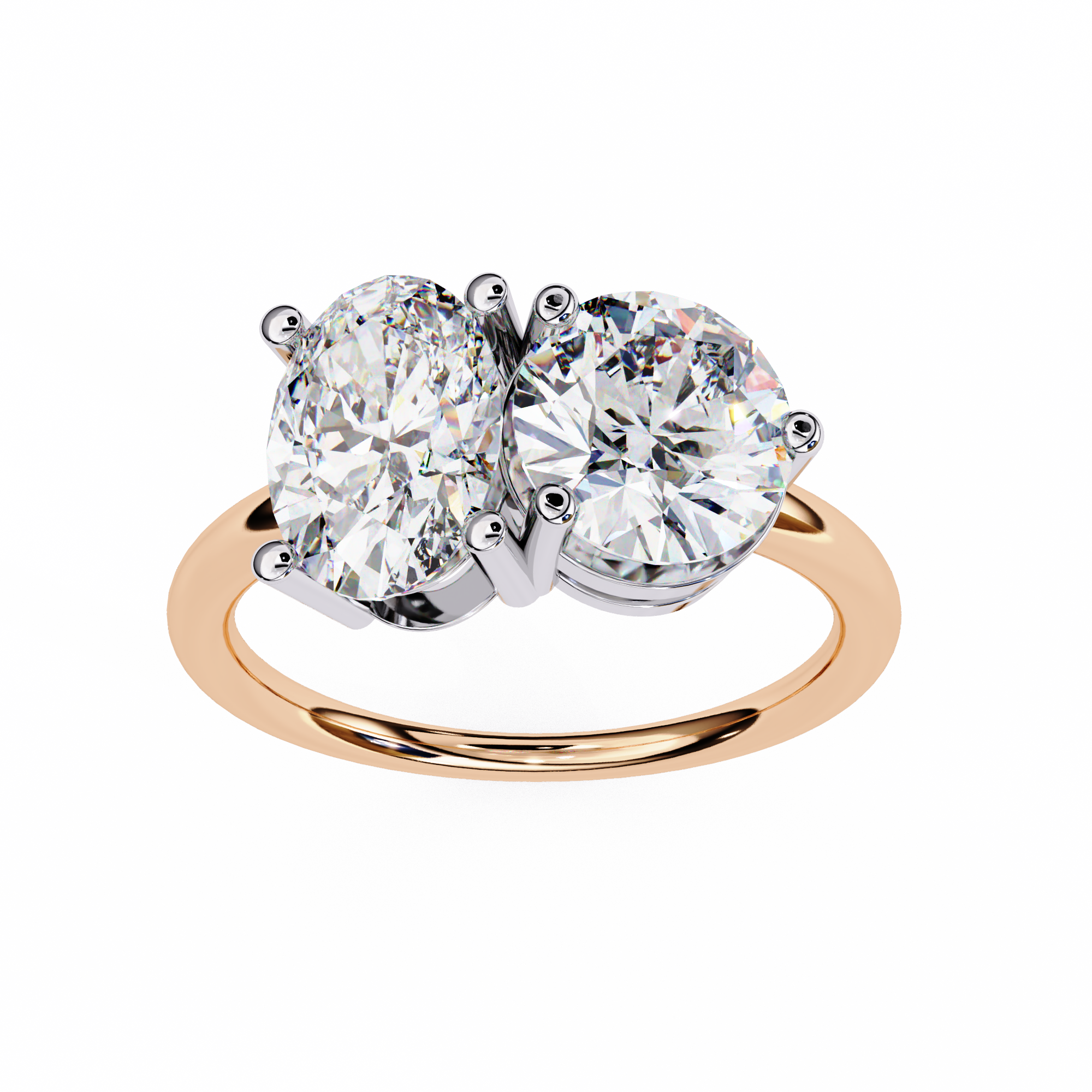 Oval Double Diamond Ring